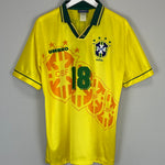 Shop 1994 BRAZIL RONALDINHO #18 HOME SHIRT (L) UMBRO, classic football shirts, vintage football shirts & retro soccer jerseys at Cult Kits