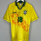 Shop 1994 BRAZIL RONALDINHO #18 HOME SHIRT (L) UMBRO, classic football shirts, vintage football shirts & retro soccer jerseys at Cult Kits