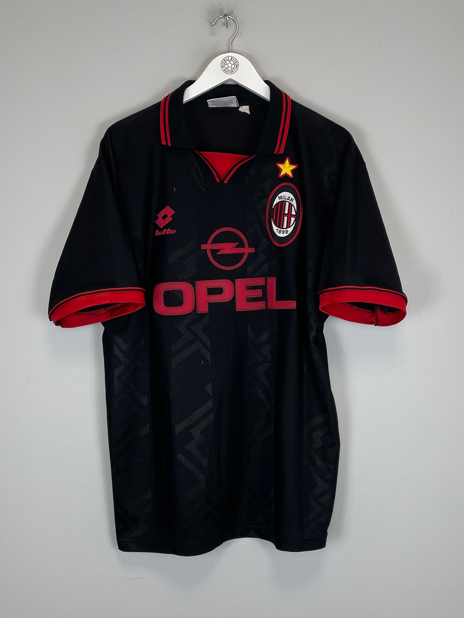 Shop 1996/97 AC MILAN BARESI #6 THIRD SHIRT (XL) LOTTO, classic football shirts, vintage football shirts & retro soccer jerseys at Cult Kits