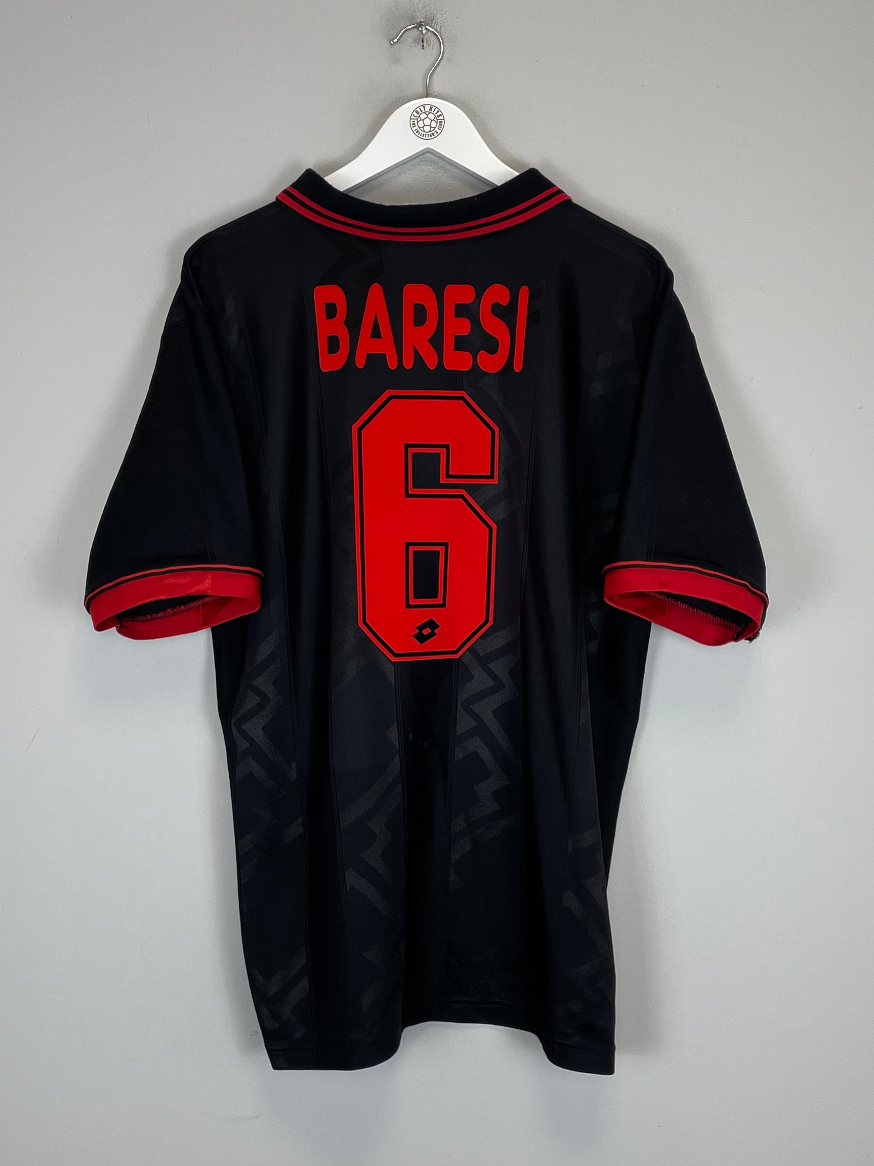 Shop 1996/97 AC MILAN BARESI #6 THIRD SHIRT (XL) LOTTO, classic football shirts, vintage football shirts & retro soccer jerseys at Cult Kits