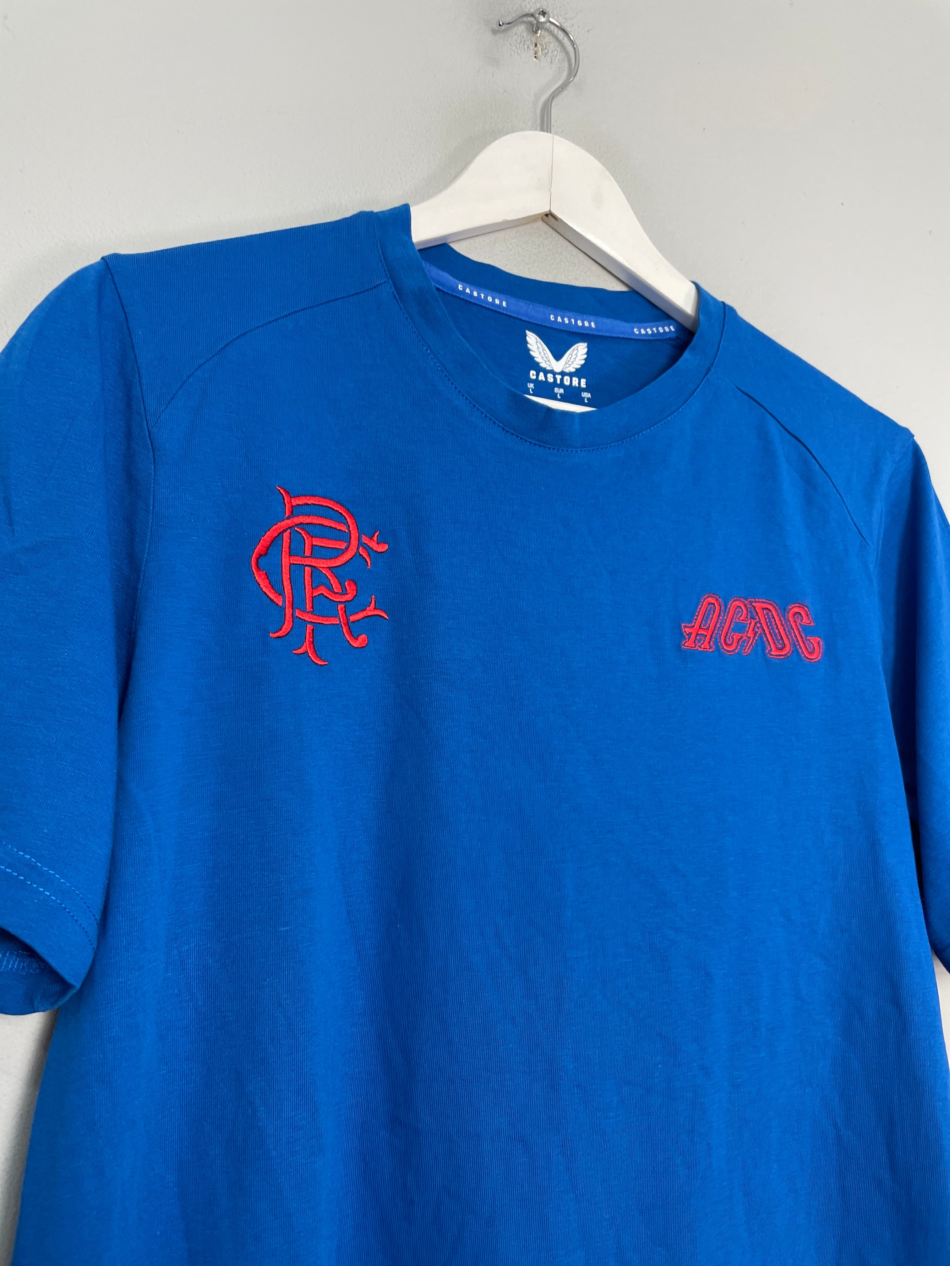 Shop 2023 RANGERS X ACDC TRAINING SHIRT (L) CASTORE, classic football shirts, vintage football shirts & retro soccer jerseys at Cult Kits