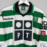 Shop 2000/01 SPORTING CP HOME SHIRT (M) REEBOK, classic football shirts, vintage football shirts & retro soccer jerseys at Cult Kits