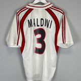 Shop 2000/02 AC MILAN MALDINI #3 AWAY SHIRT (M) ADIDAS, classic football shirts, vintage football shirts & retro soccer jerseys at Cult Kits