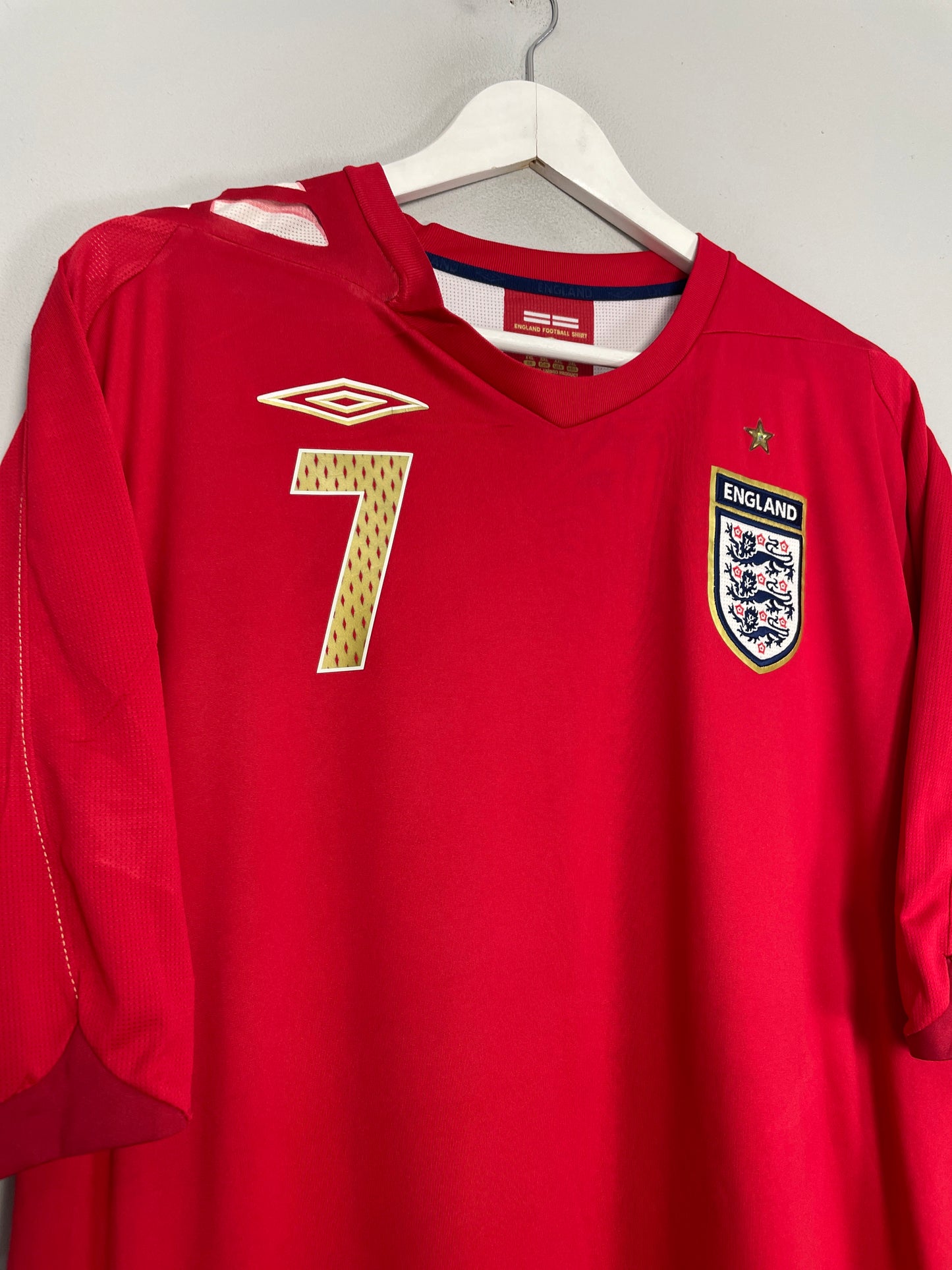2006/08 ENGLAND CARRICK #7 AWAY SHIRT (XXL) UMBRO