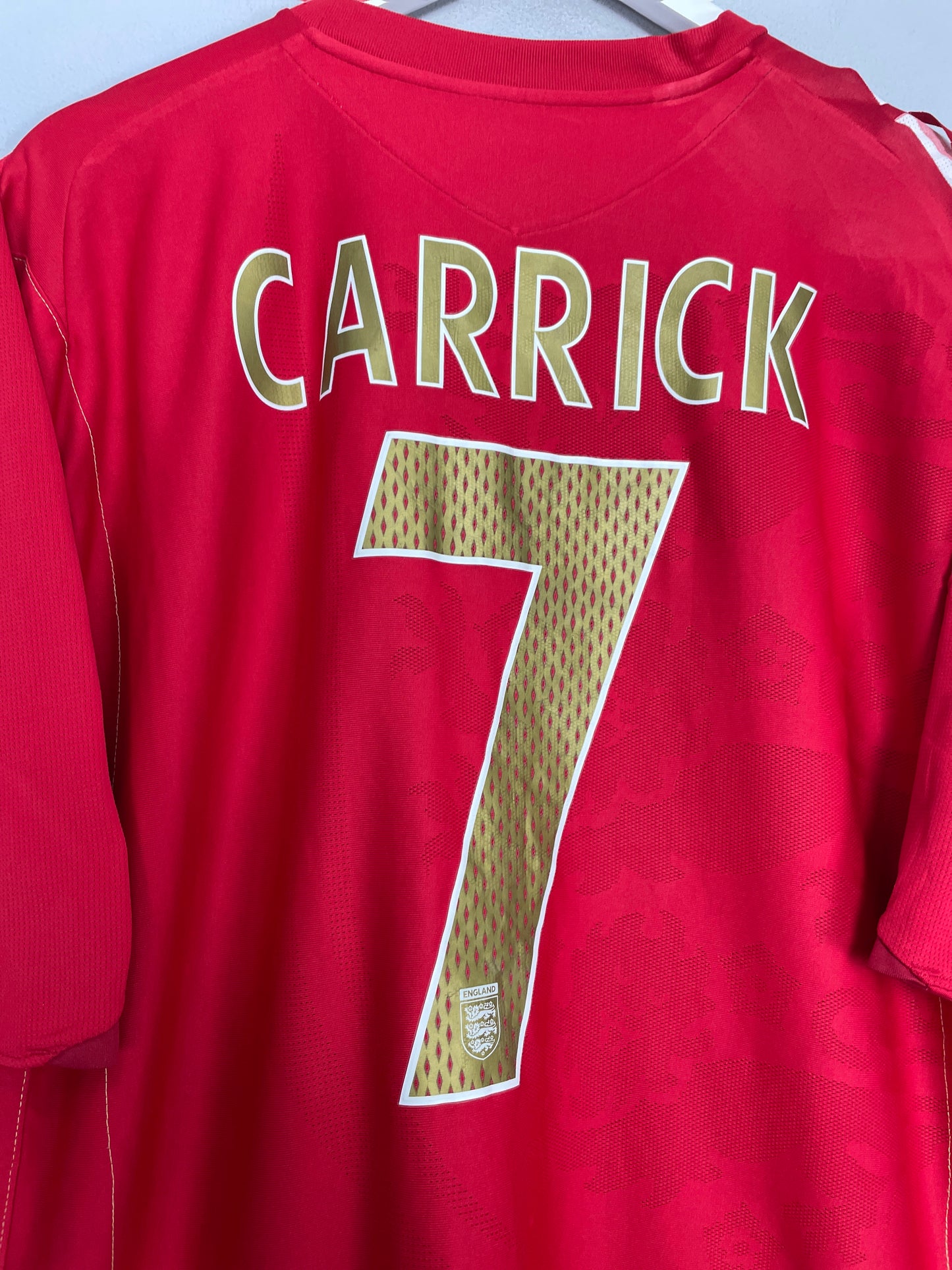 2006/08 ENGLAND CARRICK #7 AWAY SHIRT (XXL) UMBRO