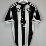 Shop 2001/03 NEWCASTLE SOLANO #4 HOME SHIRT (M) ADIDAS, classic football shirts, vintage football shirts & retro soccer jerseys at Cult Kits