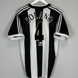 Shop 2001/03 NEWCASTLE SOLANO #4 HOME SHIRT (M) ADIDAS, classic football shirts, vintage football shirts & retro soccer jerseys at Cult Kits