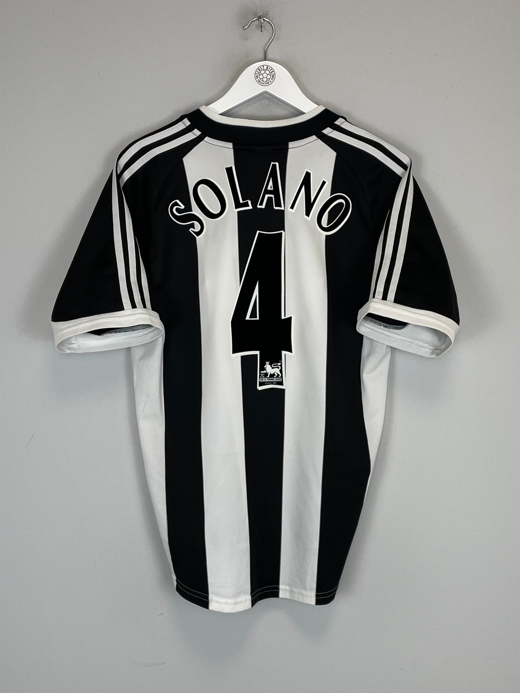 Shop 2001/03 NEWCASTLE SOLANO #4 HOME SHIRT (M) ADIDAS, classic football shirts, vintage football shirts & retro soccer jerseys at Cult Kits