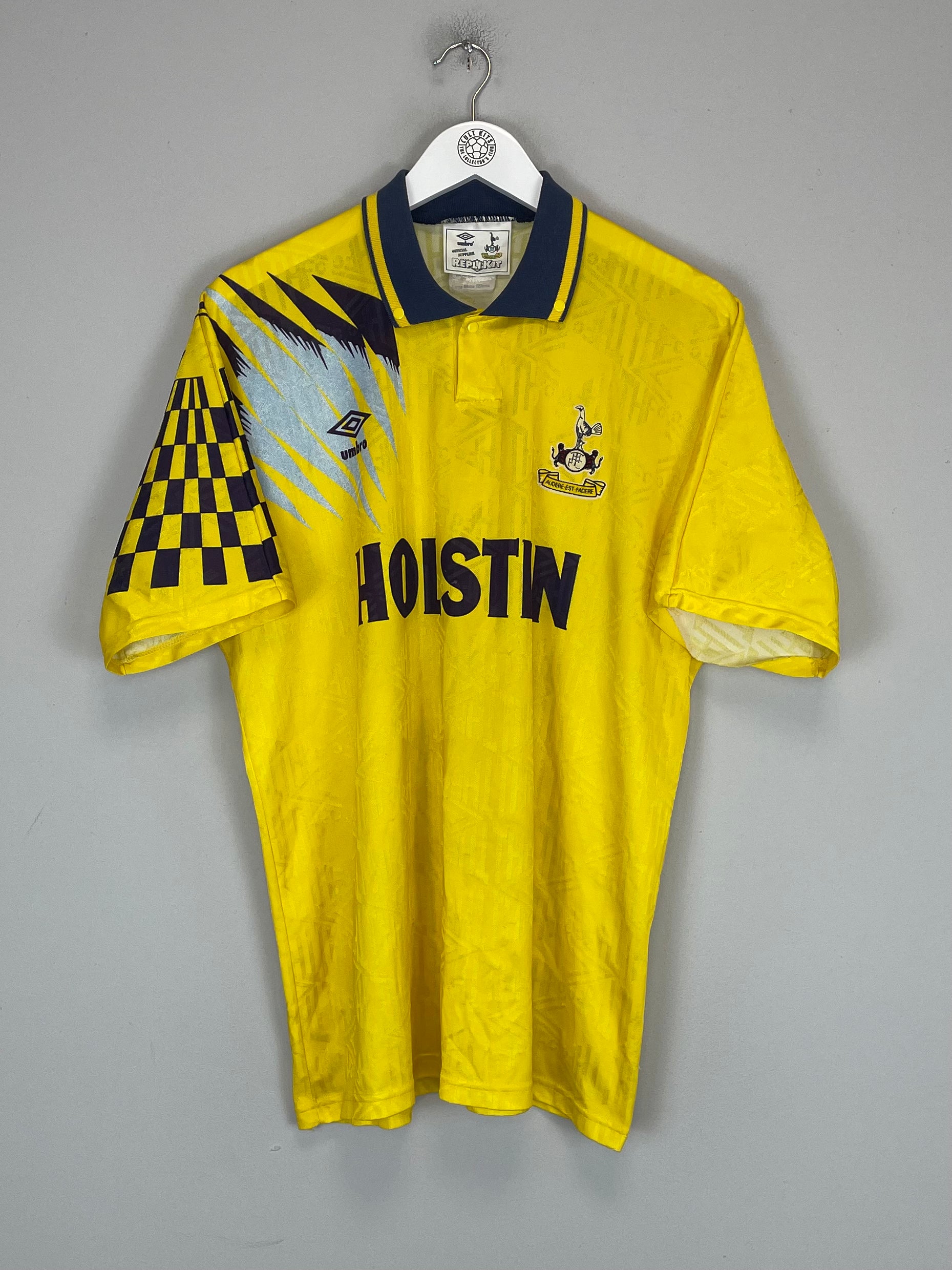 Shop 1991/93 TOTTENHAM AWAY SHIRT (L) UMBRO, classic football shirts, vintage football shirts & retro soccer jerseys at Cult Kits