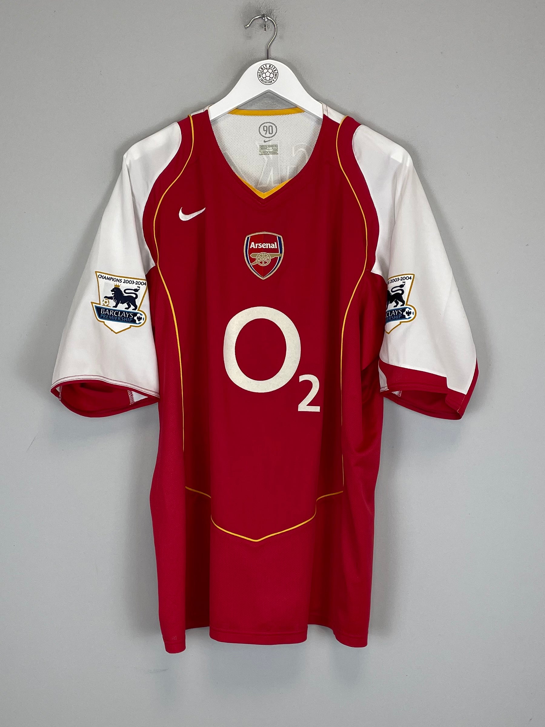Shop 2004/05 ARSENAL BERGKAMP #10 HOME SHIRT (XXL) NIKE, classic football shirts, vintage football shirts & retro soccer jerseys at Cult Kits