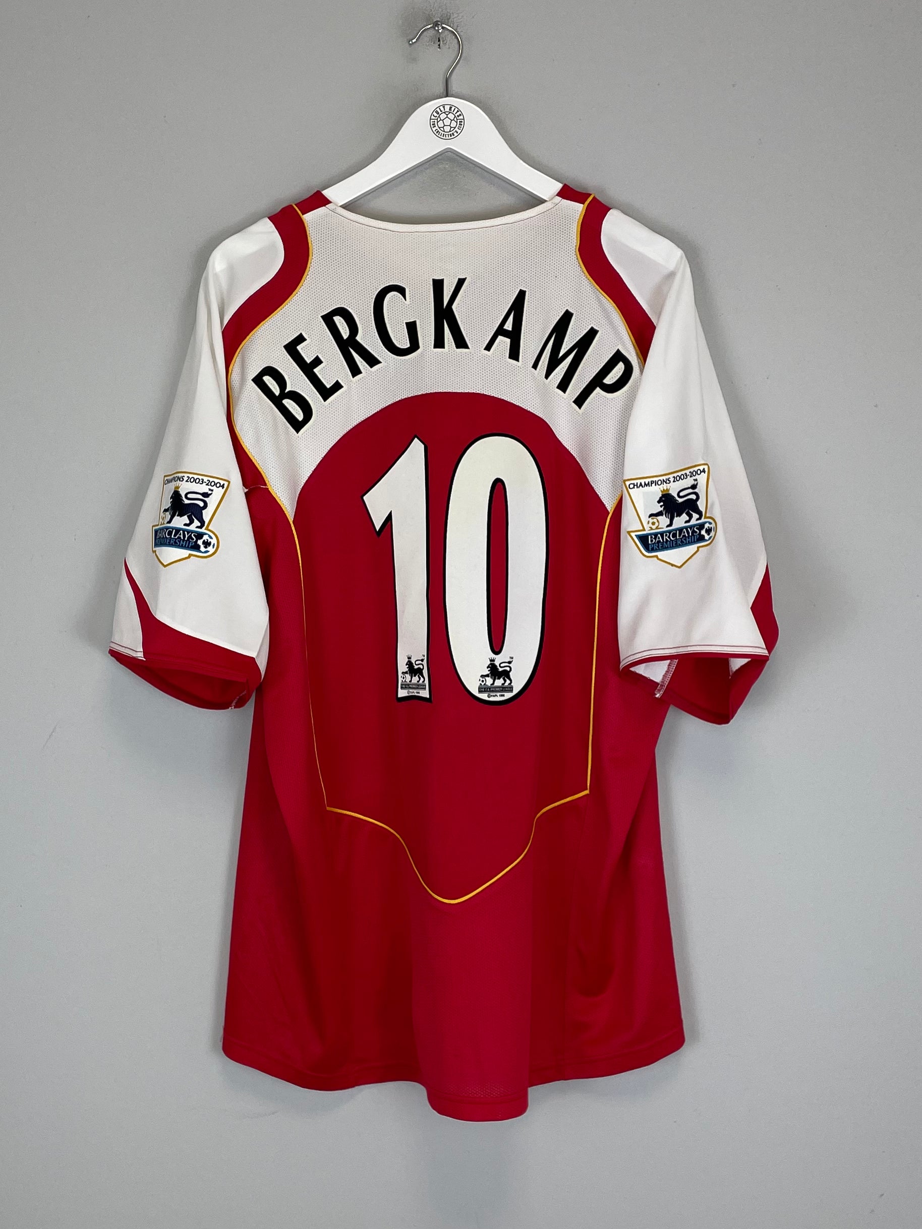 Shop 2004/05 ARSENAL BERGKAMP #10 HOME SHIRT (XXL) NIKE, classic football shirts, vintage football shirts & retro soccer jerseys at Cult Kits