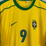1998/00 BRAZIL RONALDO #9 HOME SHIRT (XL) NIKE
