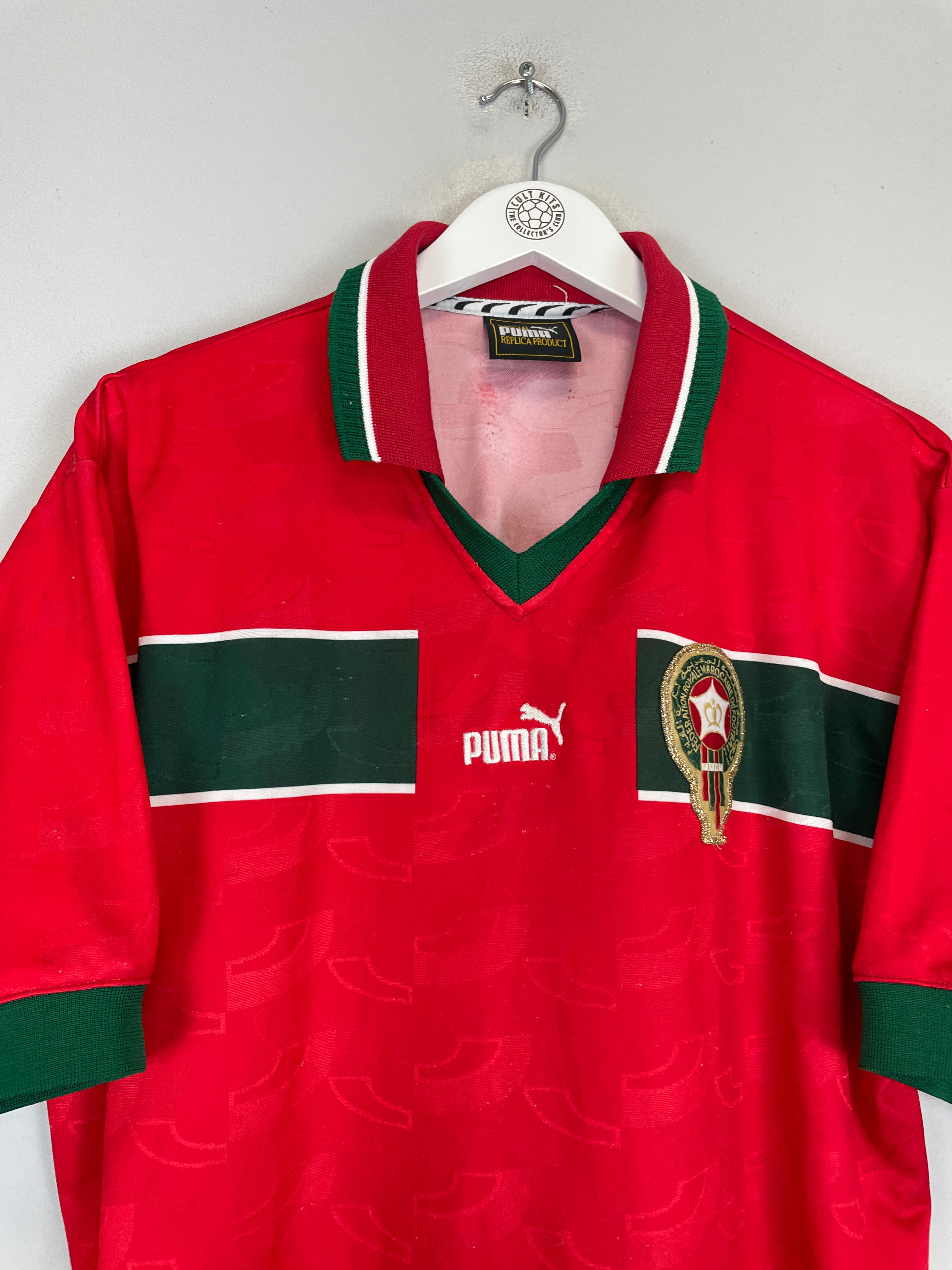 Shop 1998/99 MOROCCO HOME SHIRT (XL) PUMA, classic football shirts, vintage football shirts & retro soccer jerseys at Cult Kits