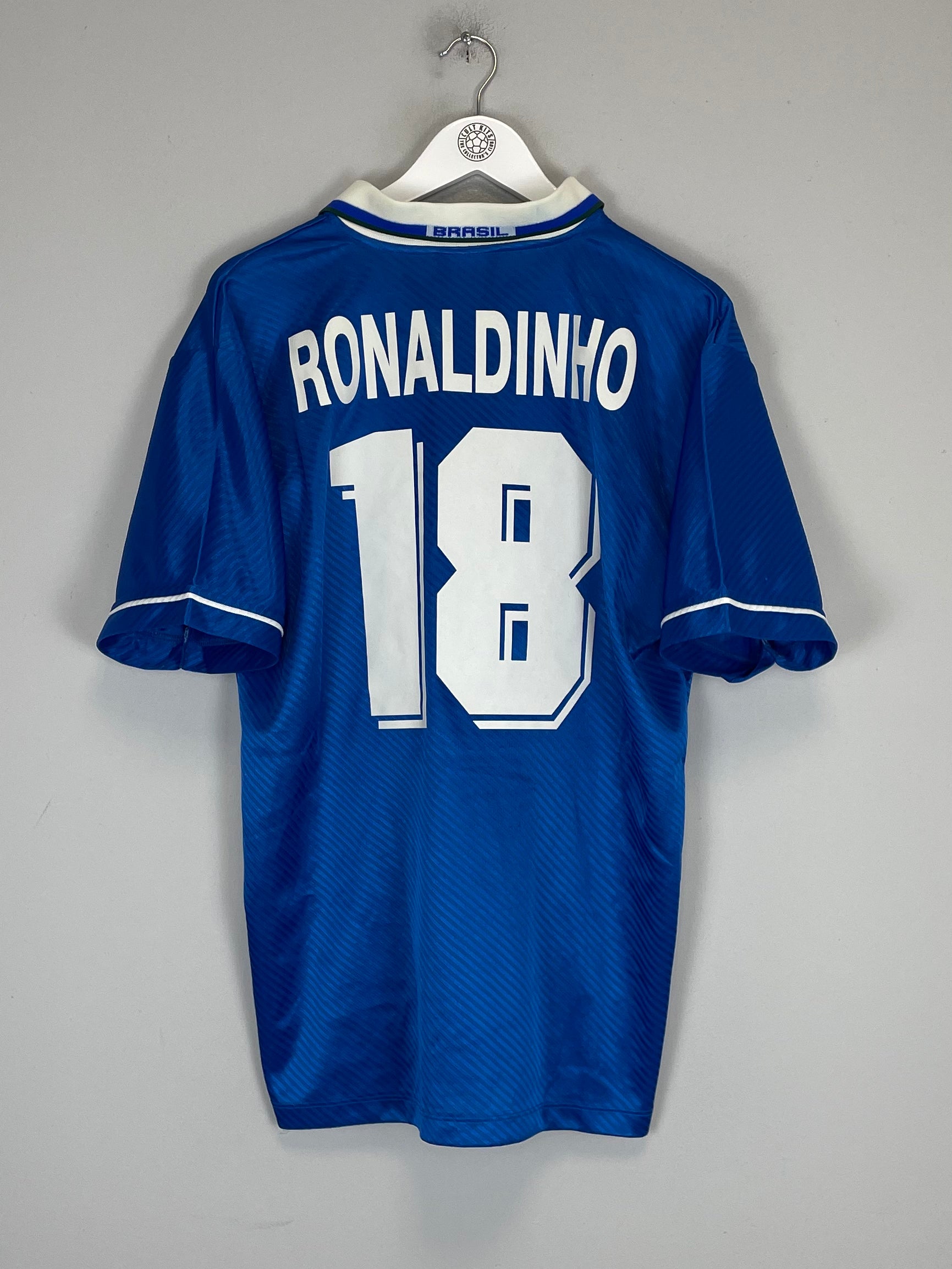 Shop 1994 BRAZIL RONALDINHO #18 AWAY SHIRT (L) UMBRO, classic football shirts, vintage football shirts & retro soccer jerseys at Cult Kits