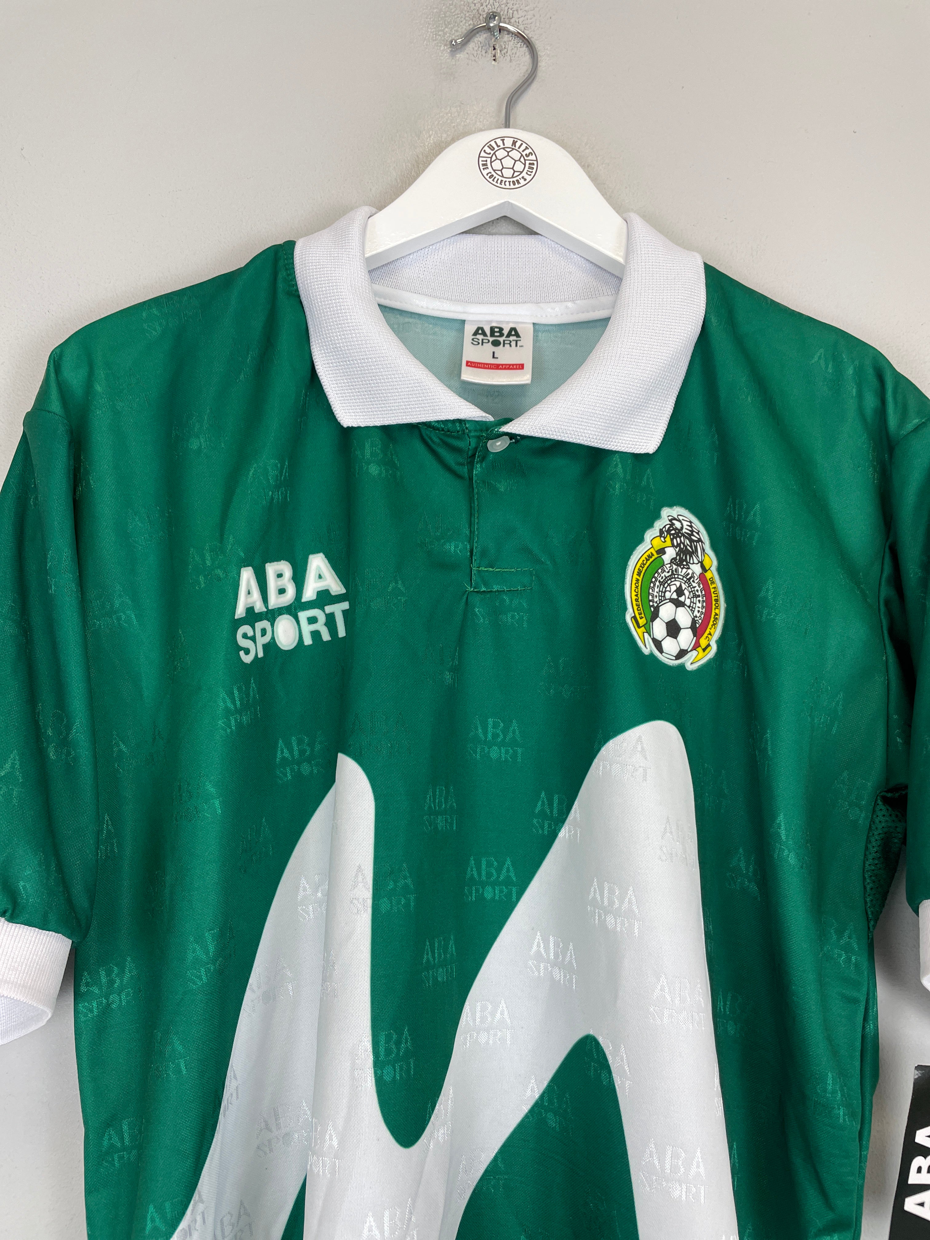 Shop 1995 MEXICO *REISSUE* BNWT HOME SHIRT (L) ABA SPORT, classic football shirts, vintage football shirts & retro soccer jerseys at Cult Kits