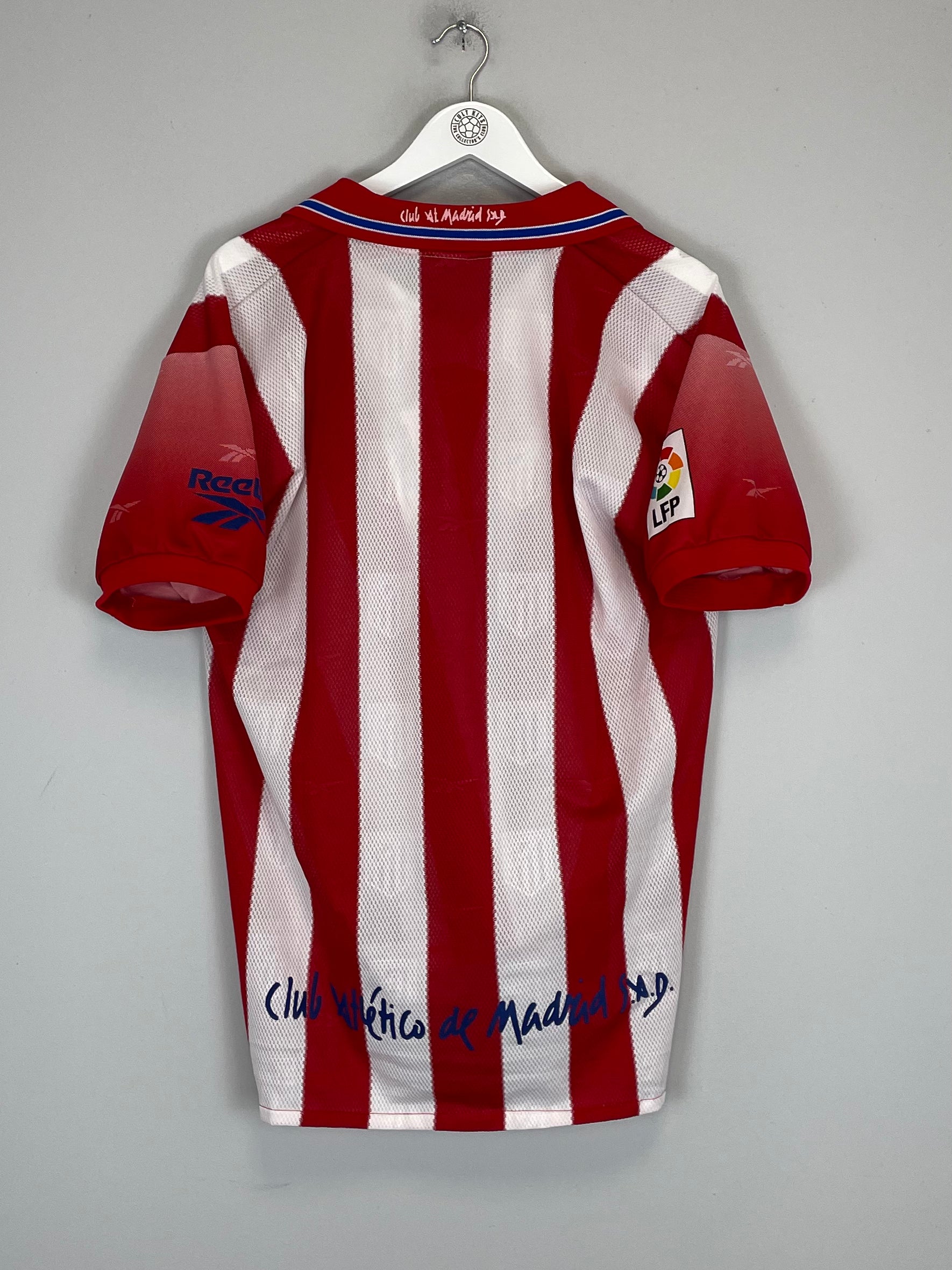 Shop 1998/99 ATLETICO MADRID HOME SHIRT (L) REEBOK, classic football shirts, vintage football shirts & retro soccer jerseys at Cult Kits