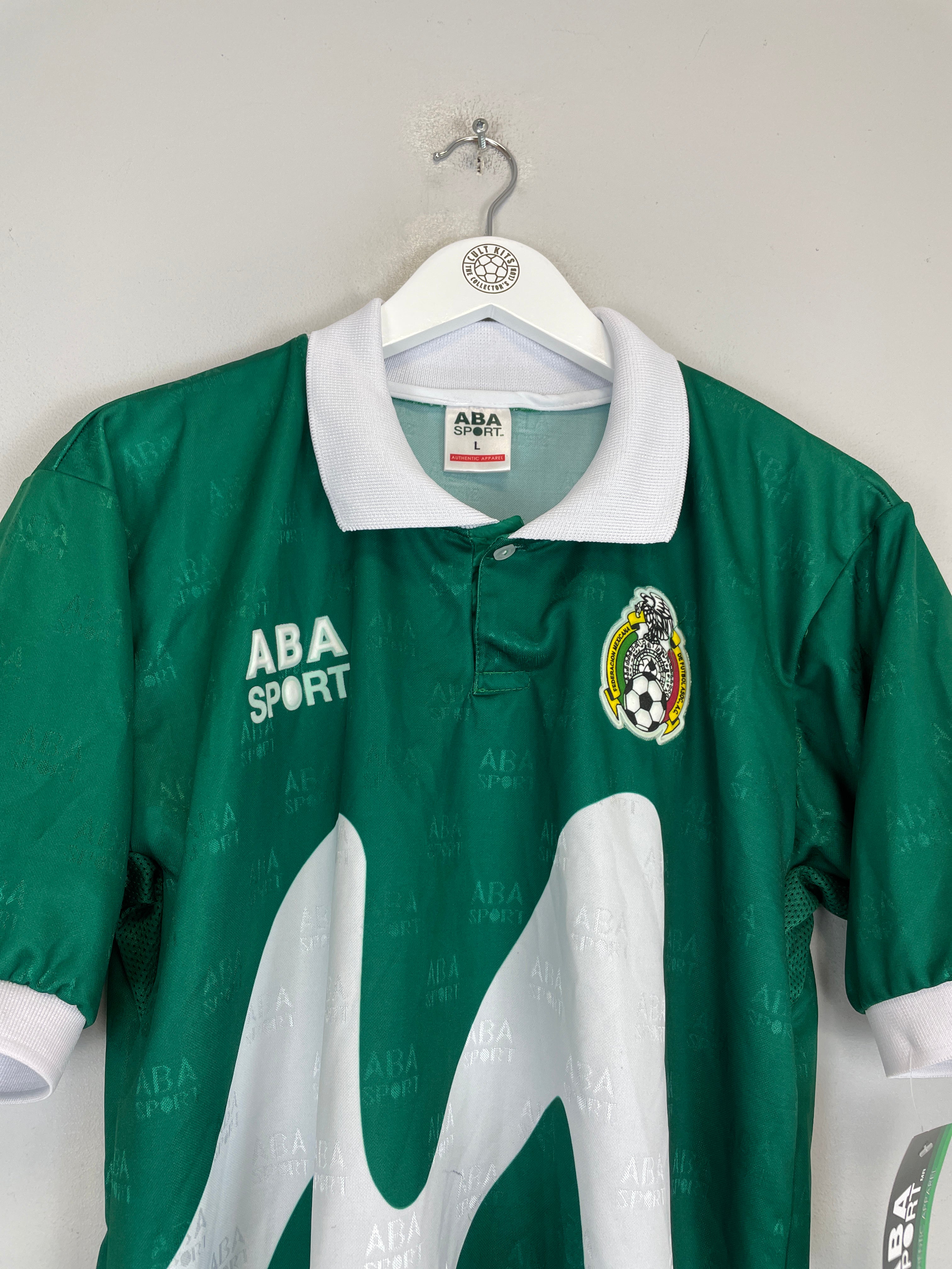 Shop 1995 MEXICO *REISSUE* BNWT HOME SHIRT (L) ABA SPORT, classic football shirts, vintage football shirts & retro soccer jerseys at Cult Kits