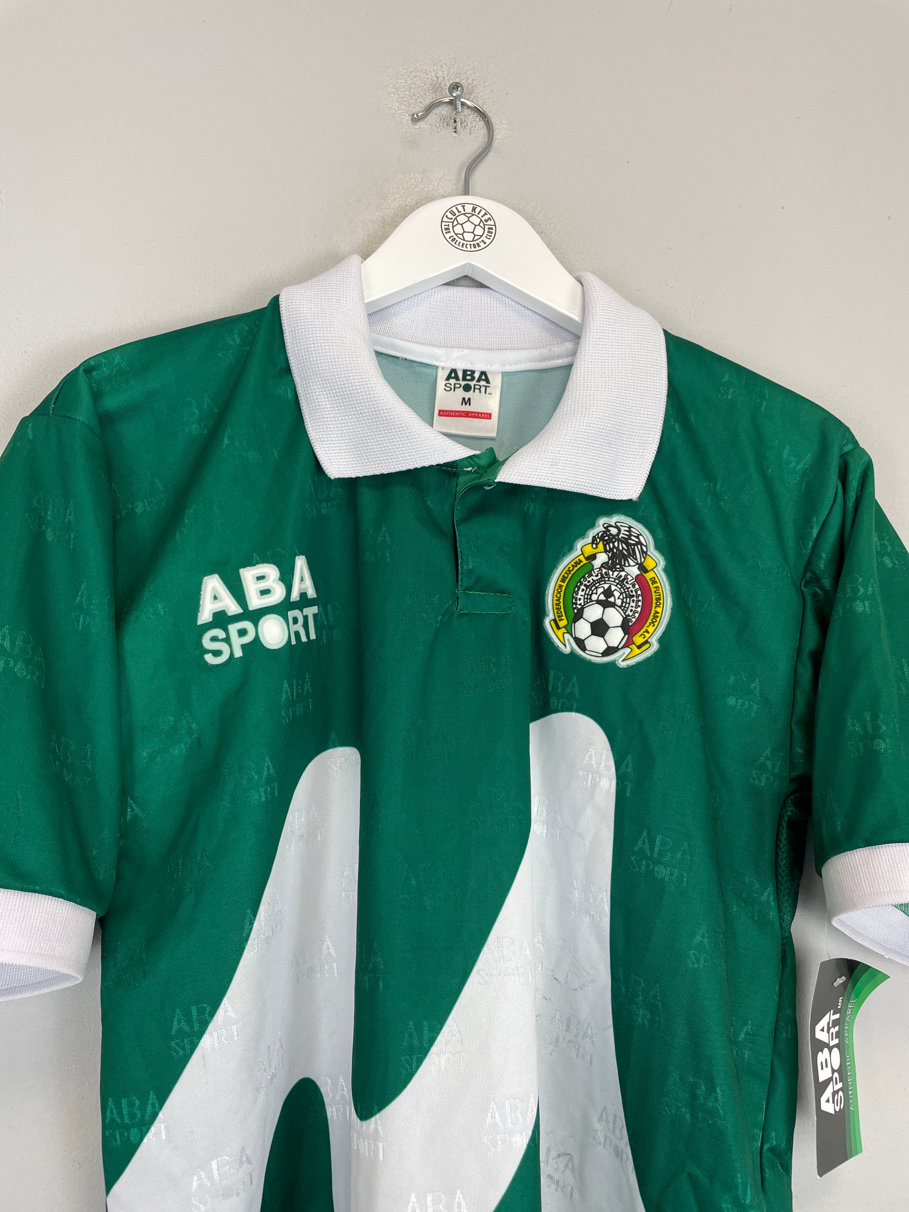 Shop 1995 MEXICO *REISSUE* BNWT HOME SHIRT (M) ABA SPORT, classic football shirts, vintage football shirts & retro soccer jerseys at Cult Kits
