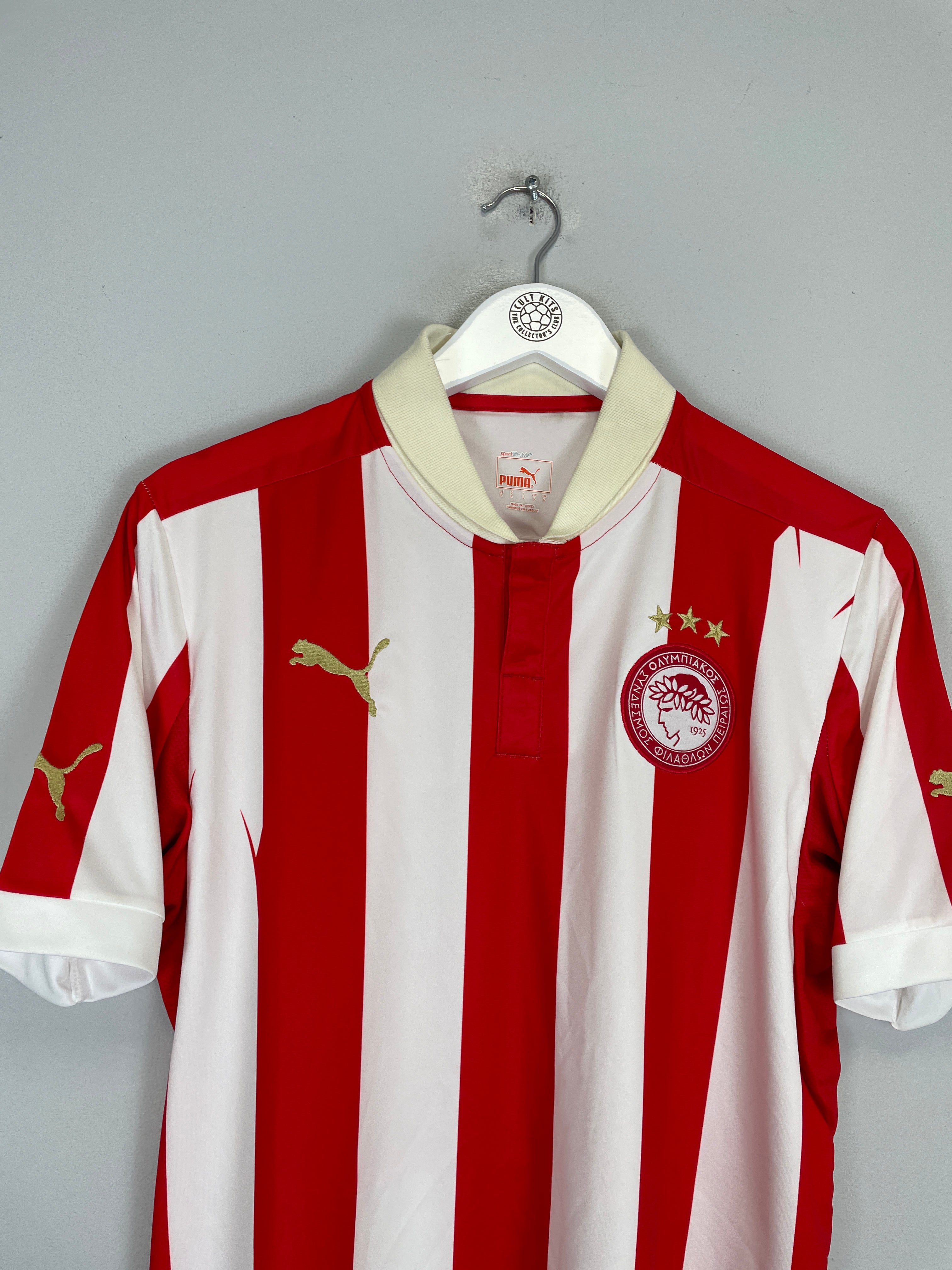 Shop 2012/13 OLYMPIAKOS HOME SHIRT (L) PUMA, classic football shirts, vintage football shirts & retro soccer jerseys at Cult Kits