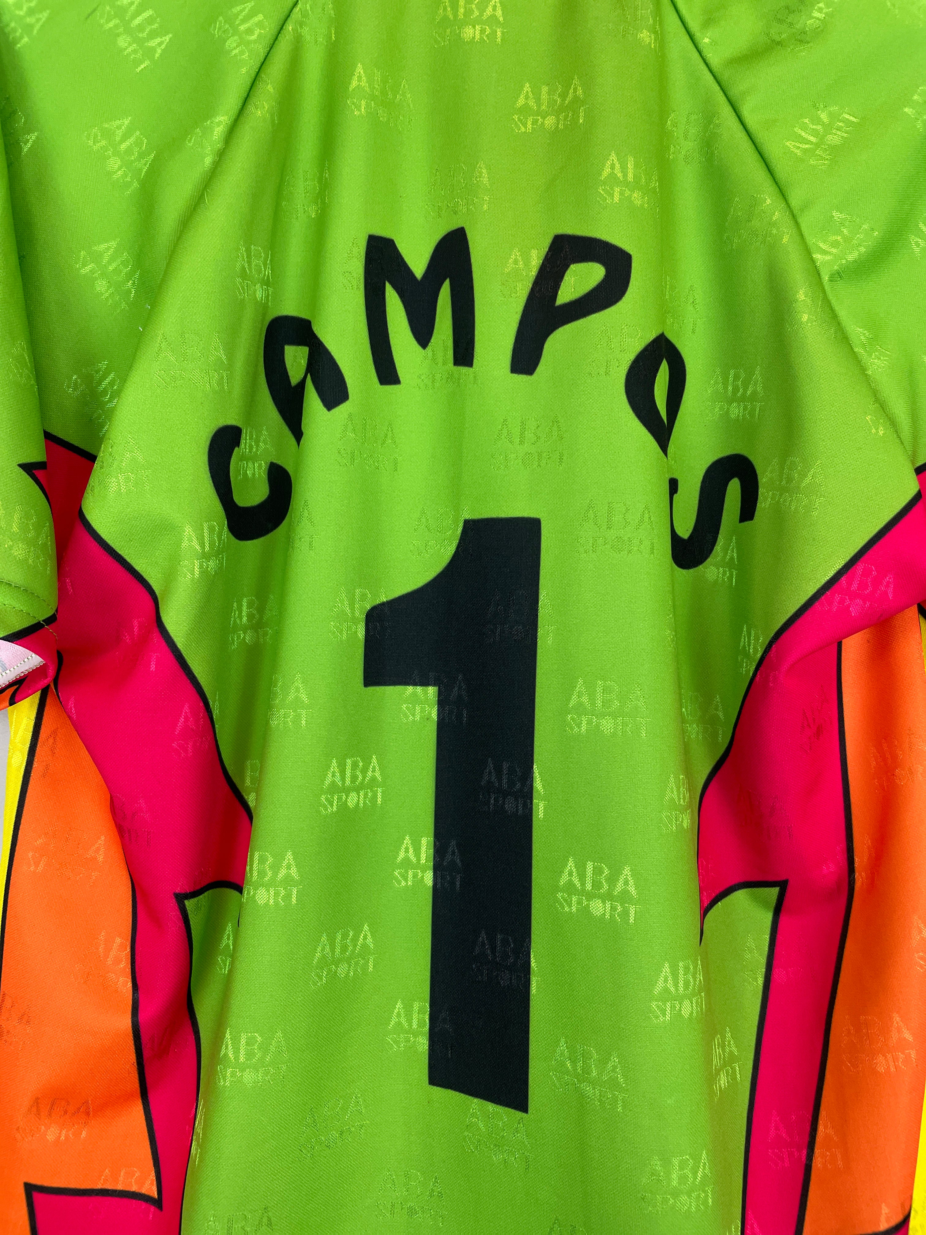 Shop 1995 MEXICO CAMPOS #1 *REISSUE* GK SHIRT (XL) ABA SPORT, classic football shirts, vintage football shirts & retro soccer jerseys at Cult Kits