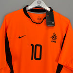 Shop 2002/04 NETHERLANDS V.NISTELROOY #9 *BNWT* HOME SHIRT (L) NIKE, classic football shirts, vintage football shirts & retro soccer jerseys at Cult Kits