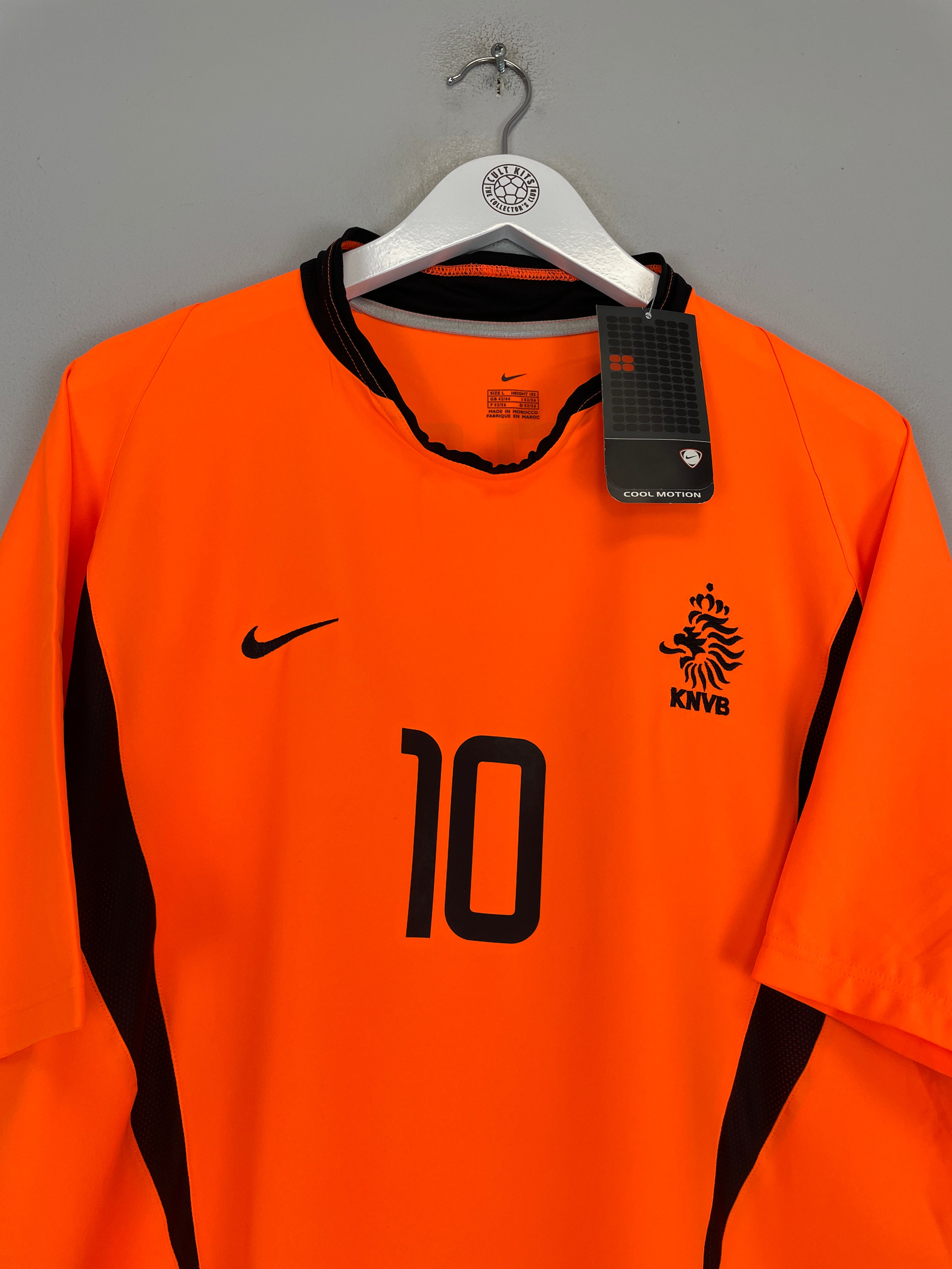 Shop 2002/04 NETHERLANDS V.NISTELROOY #9 *BNWT* HOME SHIRT (L) NIKE, classic football shirts, vintage football shirts & retro soccer jerseys at Cult Kits