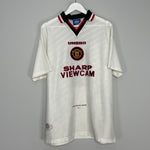 Shop 1996/97 MANCHESTER UNITED CANTONA #7 AWAY SHIRT (XXL) UMBRO, classic football shirts, vintage football shirts & retro soccer jerseys at Cult Kits