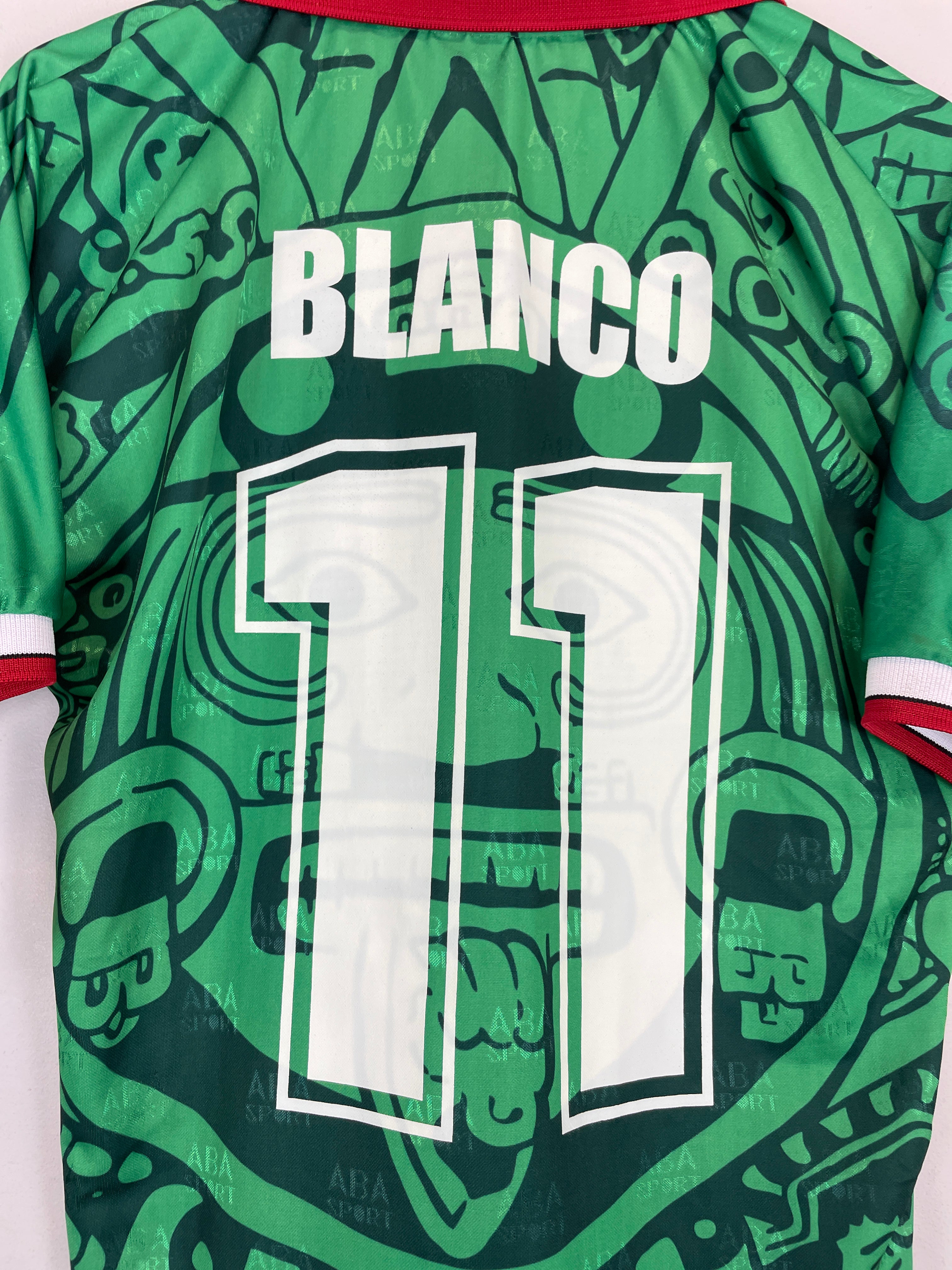 Shop 1998 MEXICO BLANCO #11 *REISSUE* BNWT HOME SHIRT (S) ABA SPORT, classic football shirts, vintage football shirts & retro soccer jerseys at Cult Kits