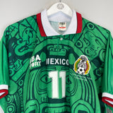 Shop 1998 MEXICO BLANCO #11 *REISSUE* BNWT HOME SHIRT (XXL) ABA SPORT, classic football shirts, vintage football shirts & retro soccer jerseys at Cult Kits