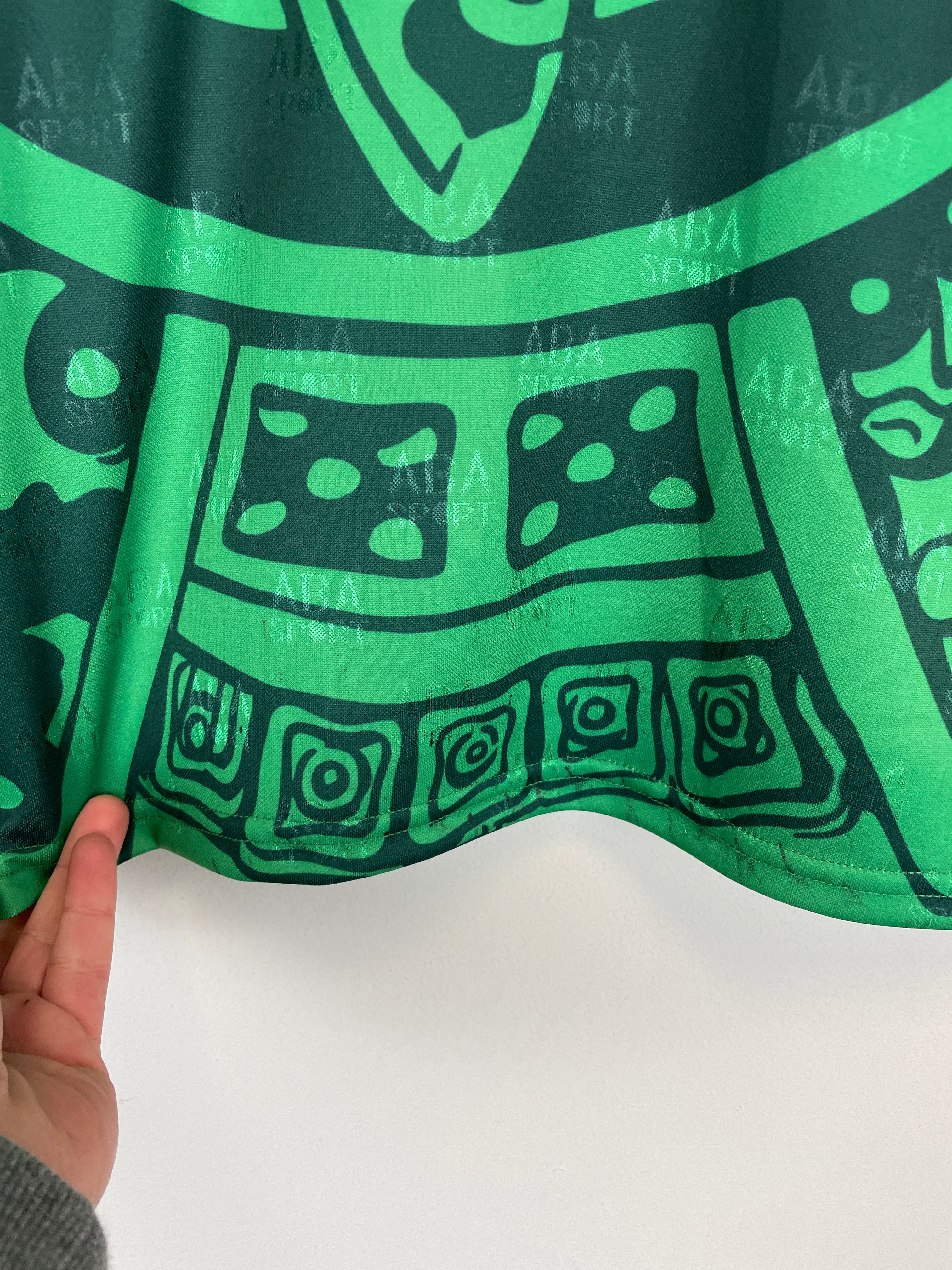 Shop 1998 MEXICO BLANCO #11 *REISSUE* BNWT HOME SHIRT (XL) ABA SPORT, classic football shirts, vintage football shirts & retro soccer jerseys at Cult Kits