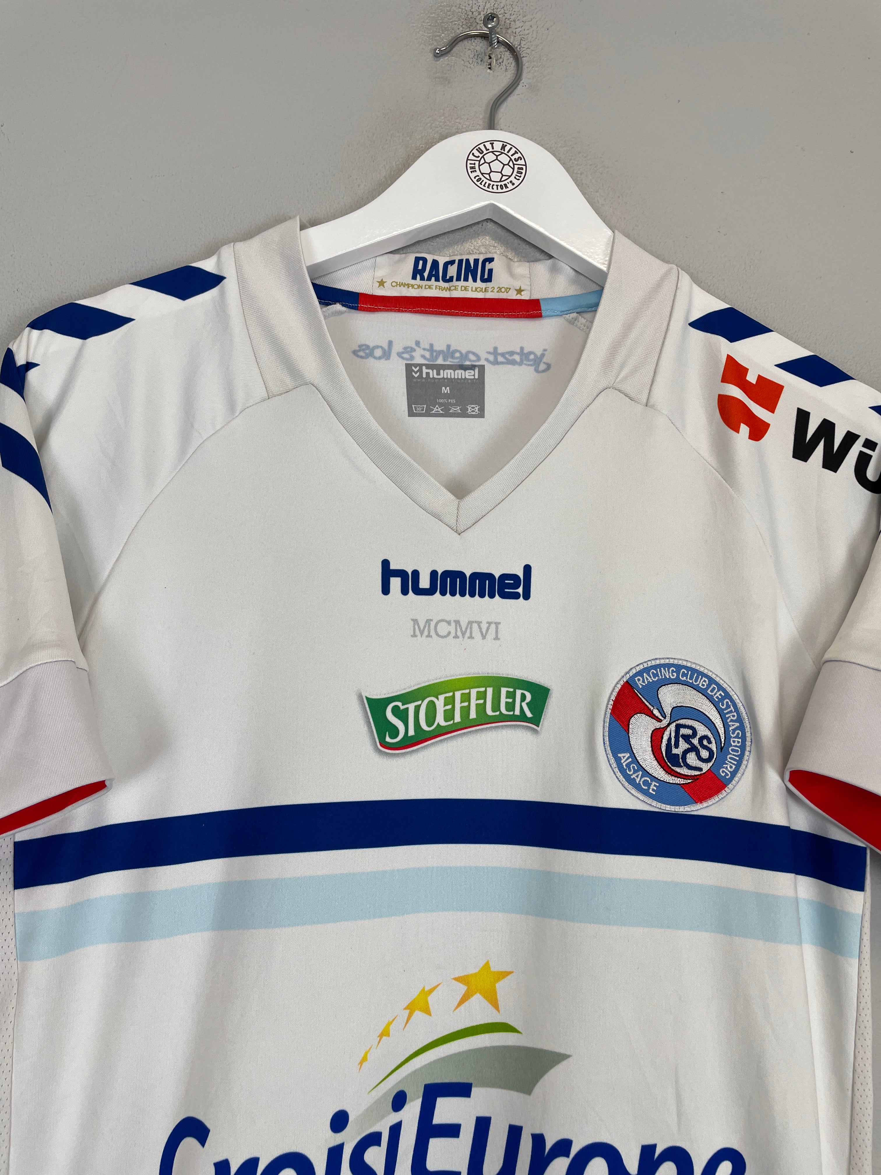 Shop 2017/18 STRASBOURG AWAY SHIRT (M) HUMMEL, classic football shirts, vintage football shirts & retro soccer jerseys at Cult Kits