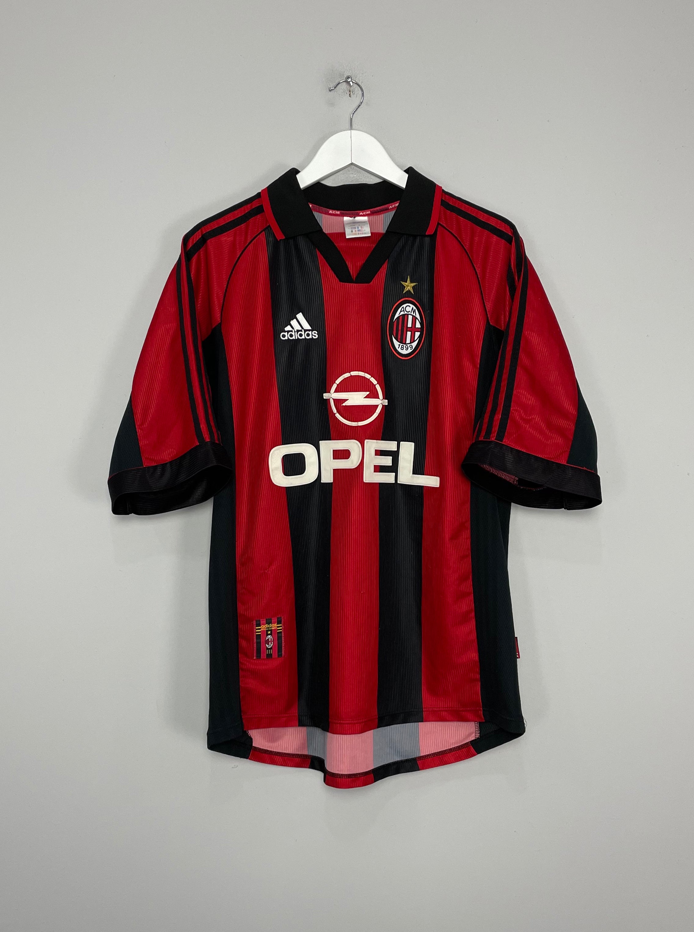 Shop 1998/99 AC MILAN MALDINI #3 HOME SHIRT (L) ADIDAS, classic football shirts, vintage football shirts & retro soccer jerseys at Cult Kits
