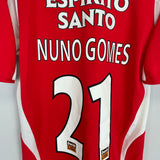 Shop 2007/08 BENFICA NUNO GOMES #21 HOME SHIRT (M) ADIDAS, classic football shirts, vintage football shirts & retro soccer jerseys at Cult Kits