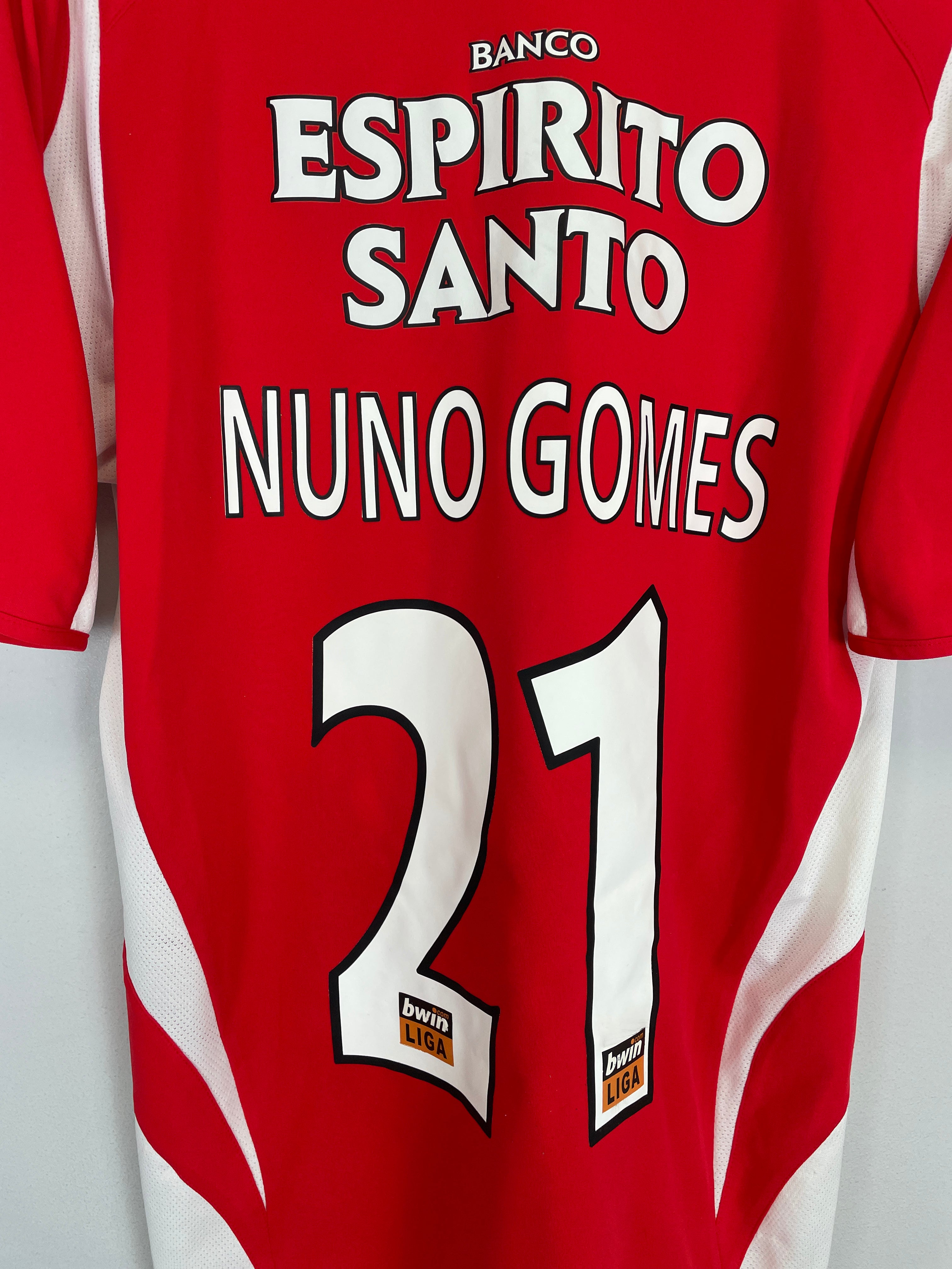 Shop 2007/08 BENFICA NUNO GOMES #21 HOME SHIRT (M) ADIDAS, classic football shirts, vintage football shirts & retro soccer jerseys at Cult Kits