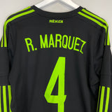 Shop 2015/16 MEXICO R.MARQUEZ #4 L/S AWAY SHIRT (L) ADIDAS, classic football shirts, vintage football shirts & retro soccer jerseys at Cult Kits