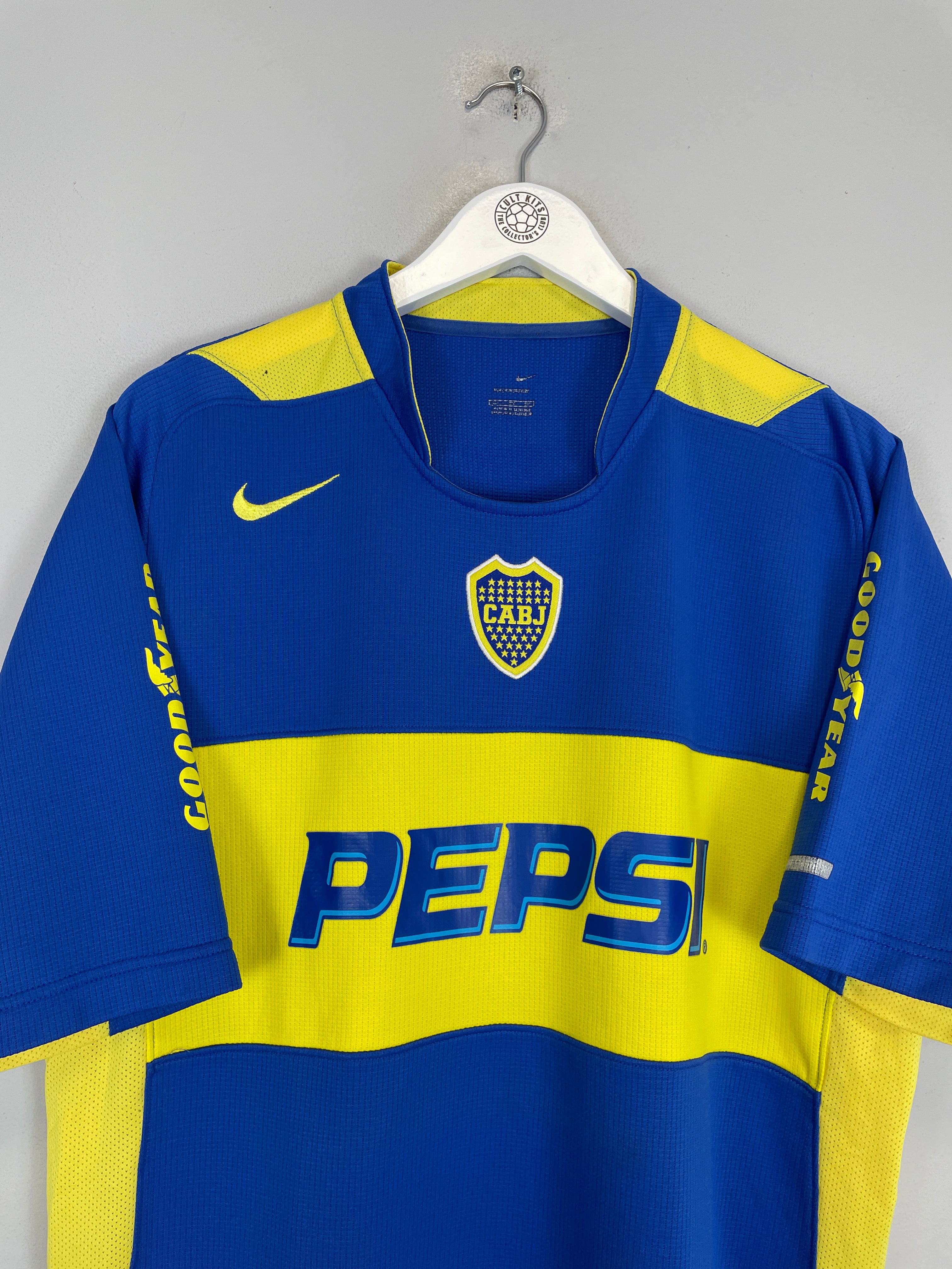 Shop 2004/05 BOCA JUNIORS HOME SHIRT (XL) NIKE, classic football shirts, vintage football shirts & retro soccer jerseys at Cult Kits