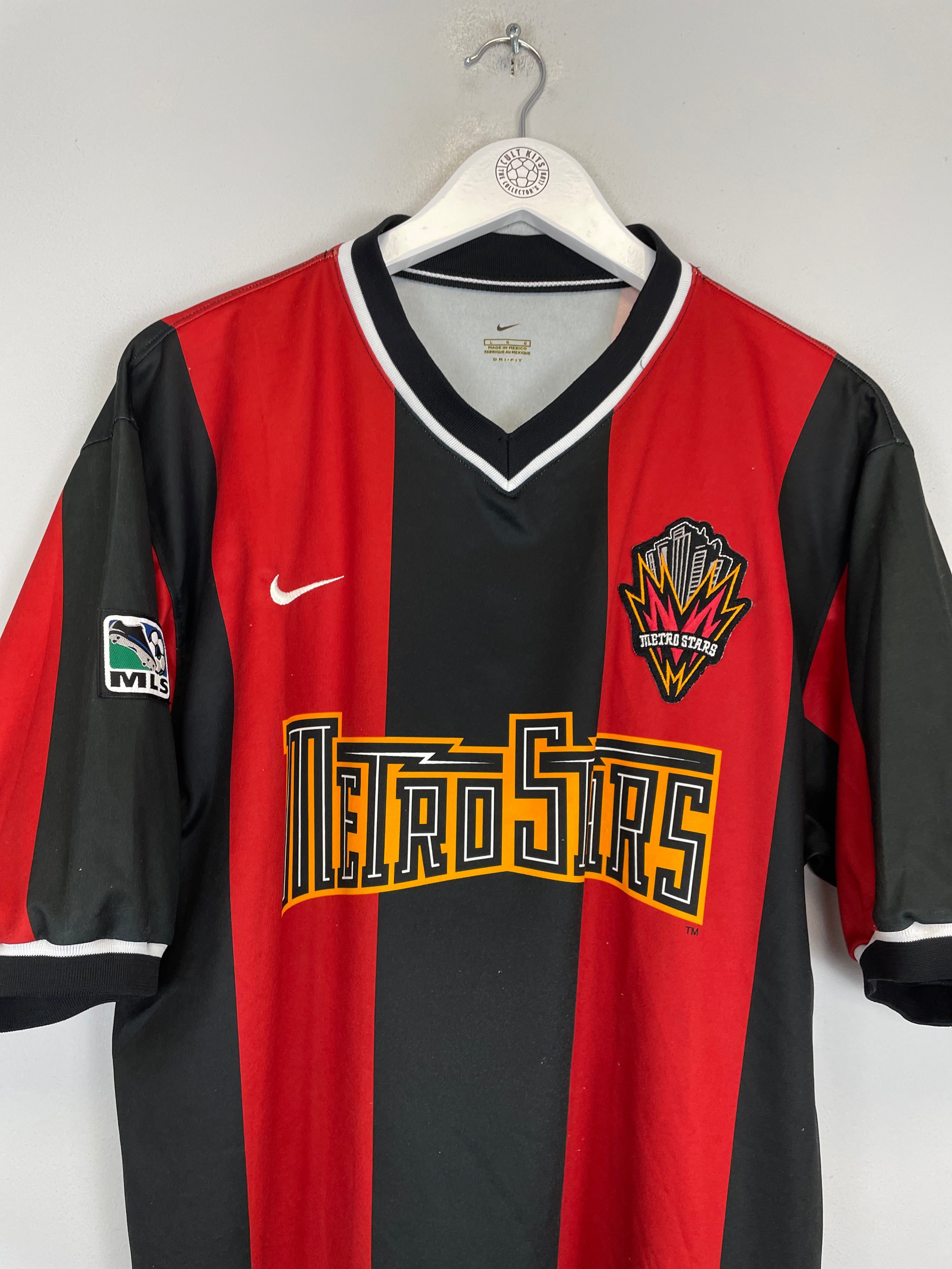 Shop 2000/02 NY/NJ METROSTARS HOME SHIRT (L) NIKE, classic football shirts, vintage football shirts & retro soccer jerseys at Cult Kits