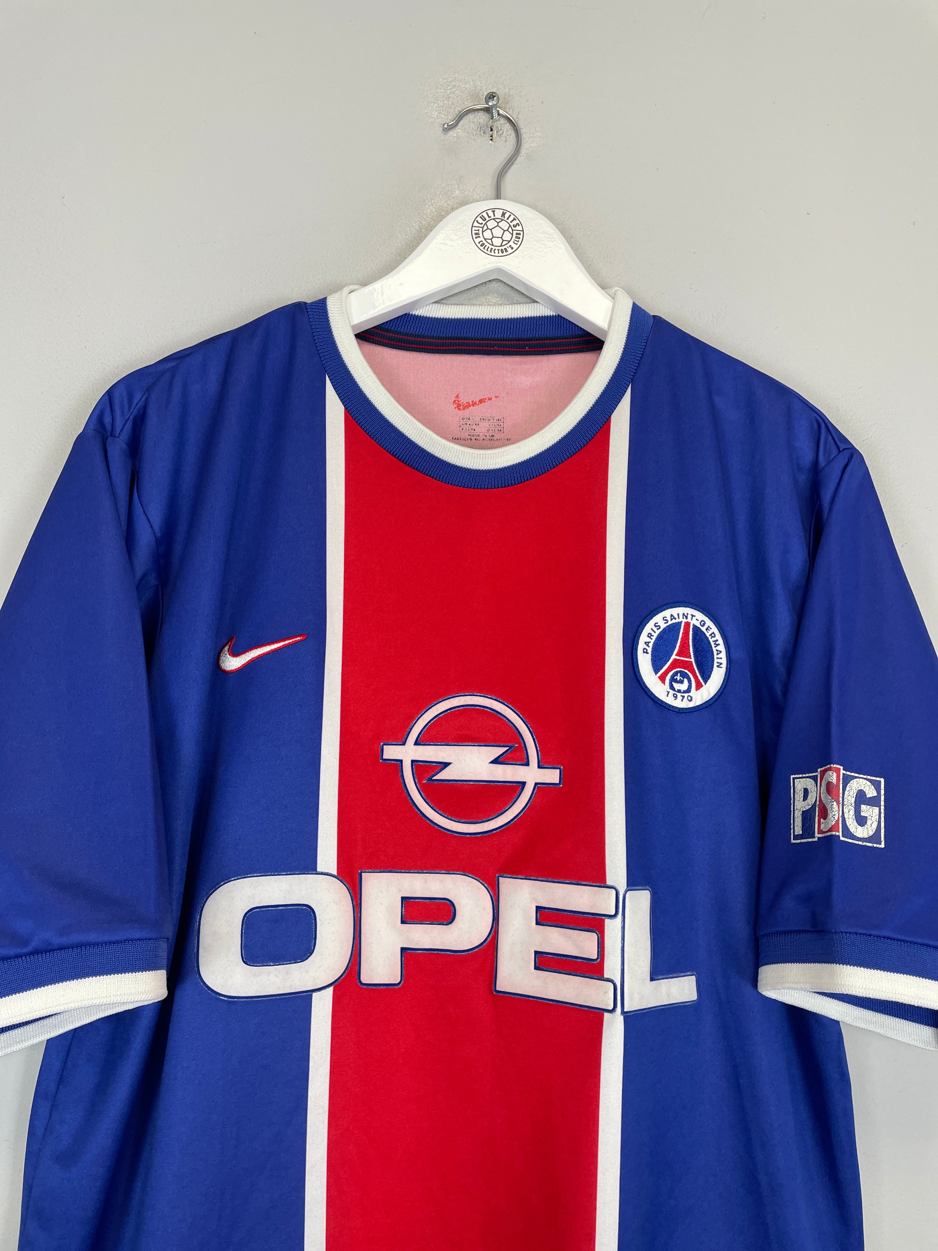 Shop 1999/00 PSG HOME SHIRT (L) NIKE, classic football shirts, vintage football shirts & retro soccer jerseys at Cult Kits