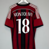 2014/15 AC MILAN MONTOLIVO #18 HOME SHIRT (XL) ADIDAS