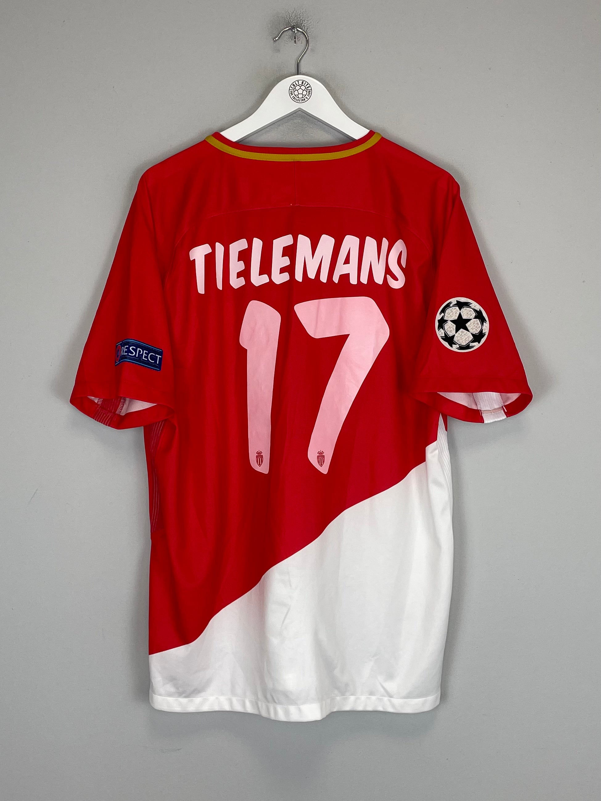 Shop 2017/18 MONACO TIELEMANS #17 C/L HOME SHIRT (XL) NIKE, classic football shirts, vintage football shirts & retro soccer jerseys at Cult Kits