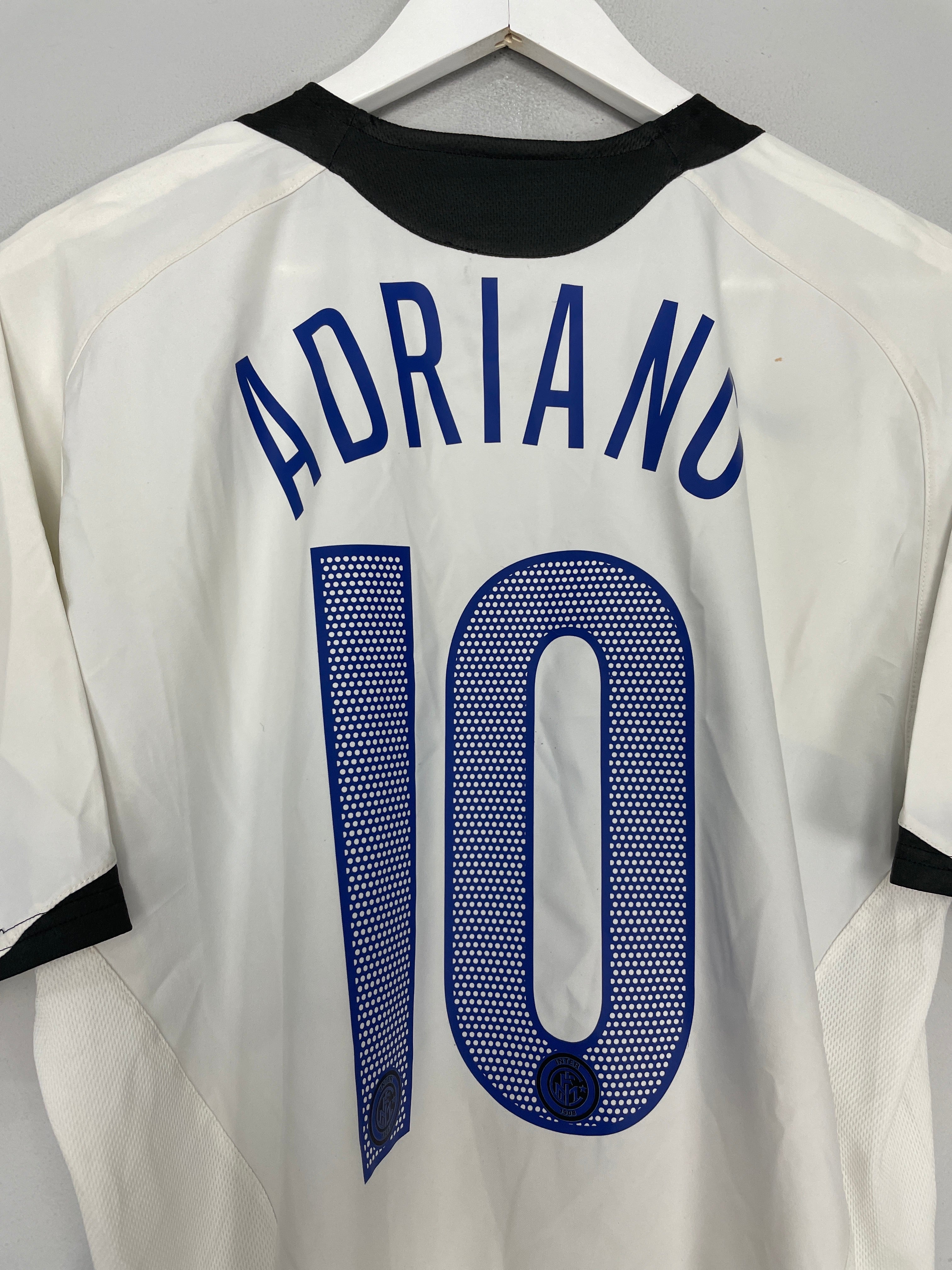 Shop 2005/06 INTER MILAN ADRIANO #10 AWAY SHIRT (L) NIKE, classic football shirts, vintage football shirts & retro soccer jerseys at Cult Kits