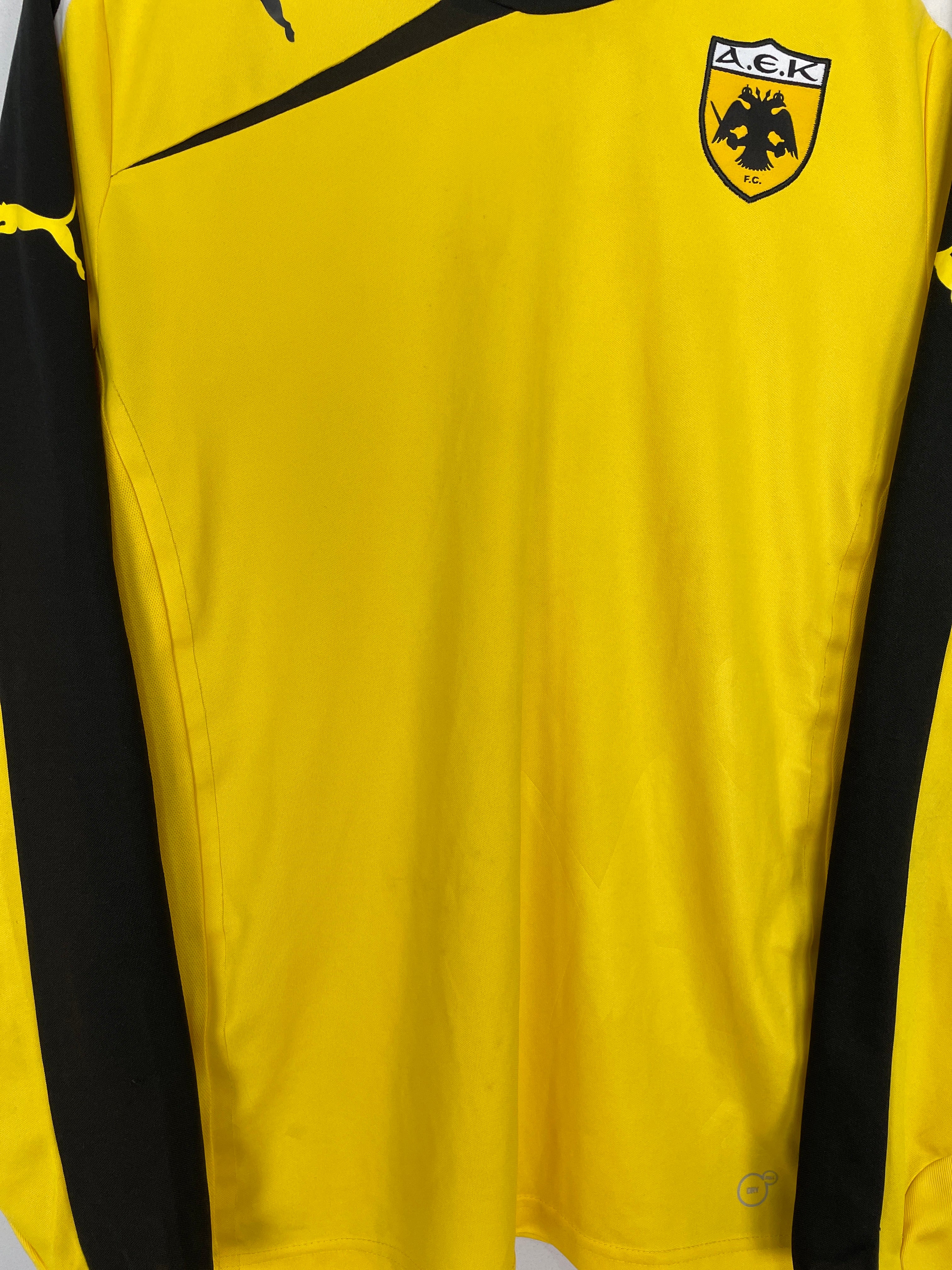 Shop 2013/14 AEK ATHENS KONSTANTINOS #4 L/S HOME SHIRT (L) PUMA, classic football shirts, vintage football shirts & retro soccer jerseys at Cult Kits