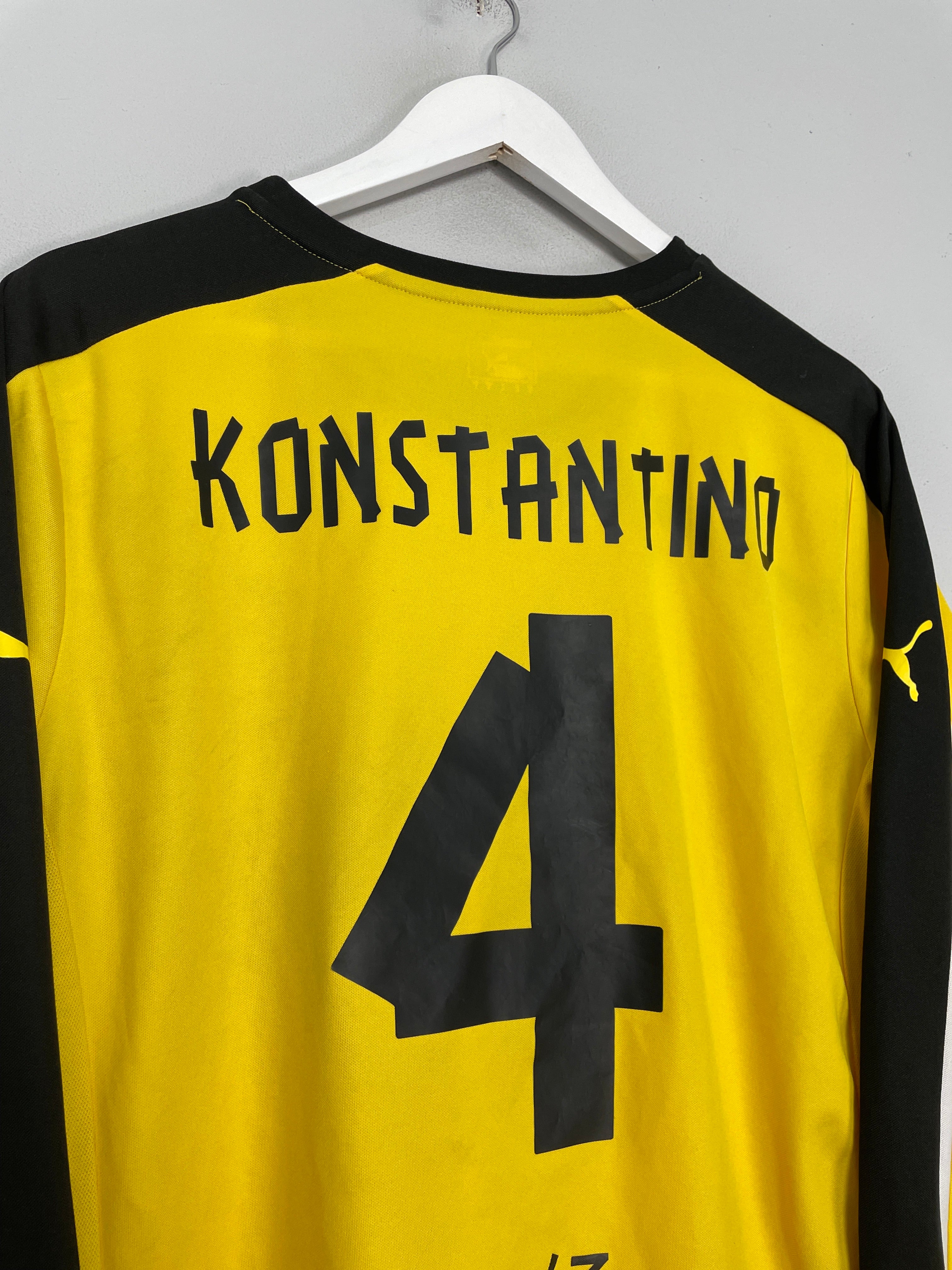 Shop 2013/14 AEK ATHENS KONSTANTINOS #4 L/S HOME SHIRT (L) PUMA, classic football shirts, vintage football shirts & retro soccer jerseys at Cult Kits