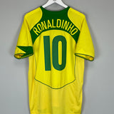 2004/06 BRAZIL RONALDINHO #10 HOME SHIRT (L) NIKE