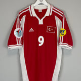 Shop 2000/02 TURKEY HAKAN SUKER #9 *MATCH ISSUE* HOME SHIRT (L) ADIDAS, classic football shirts, vintage football shirts & retro soccer jerseys at Cult Kits
