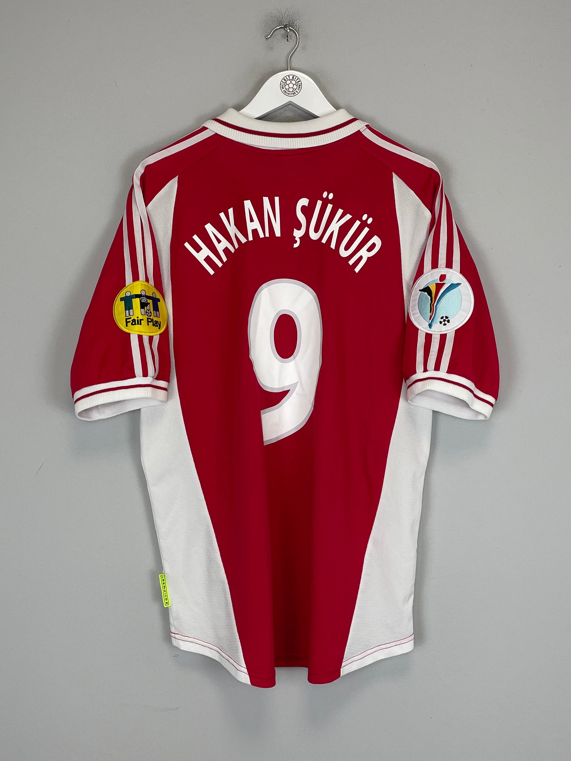 Shop 2000/02 TURKEY HAKAN SUKER #9 *MATCH ISSUE* HOME SHIRT (L) ADIDAS, classic football shirts, vintage football shirts & retro soccer jerseys at Cult Kits