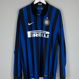 Shop 2011/12 INTER MILAN L/S HOME SHIRT (XXL) NIKE, classic football shirts, vintage football shirts & retro soccer jerseys at Cult Kits