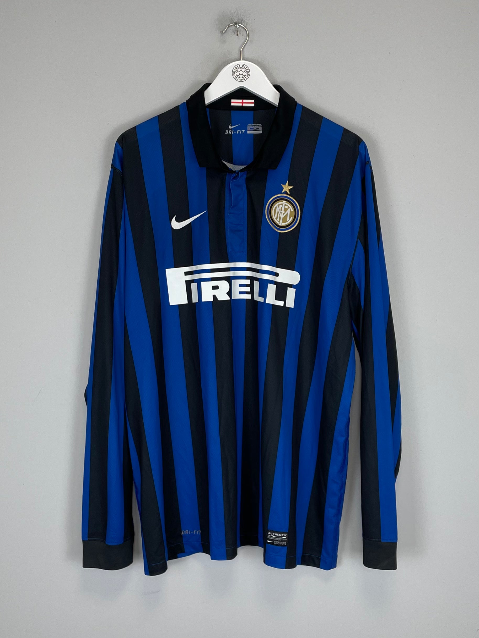 Shop 2011/12 INTER MILAN L/S HOME SHIRT (XXL) NIKE, classic football shirts, vintage football shirts & retro soccer jerseys at Cult Kits