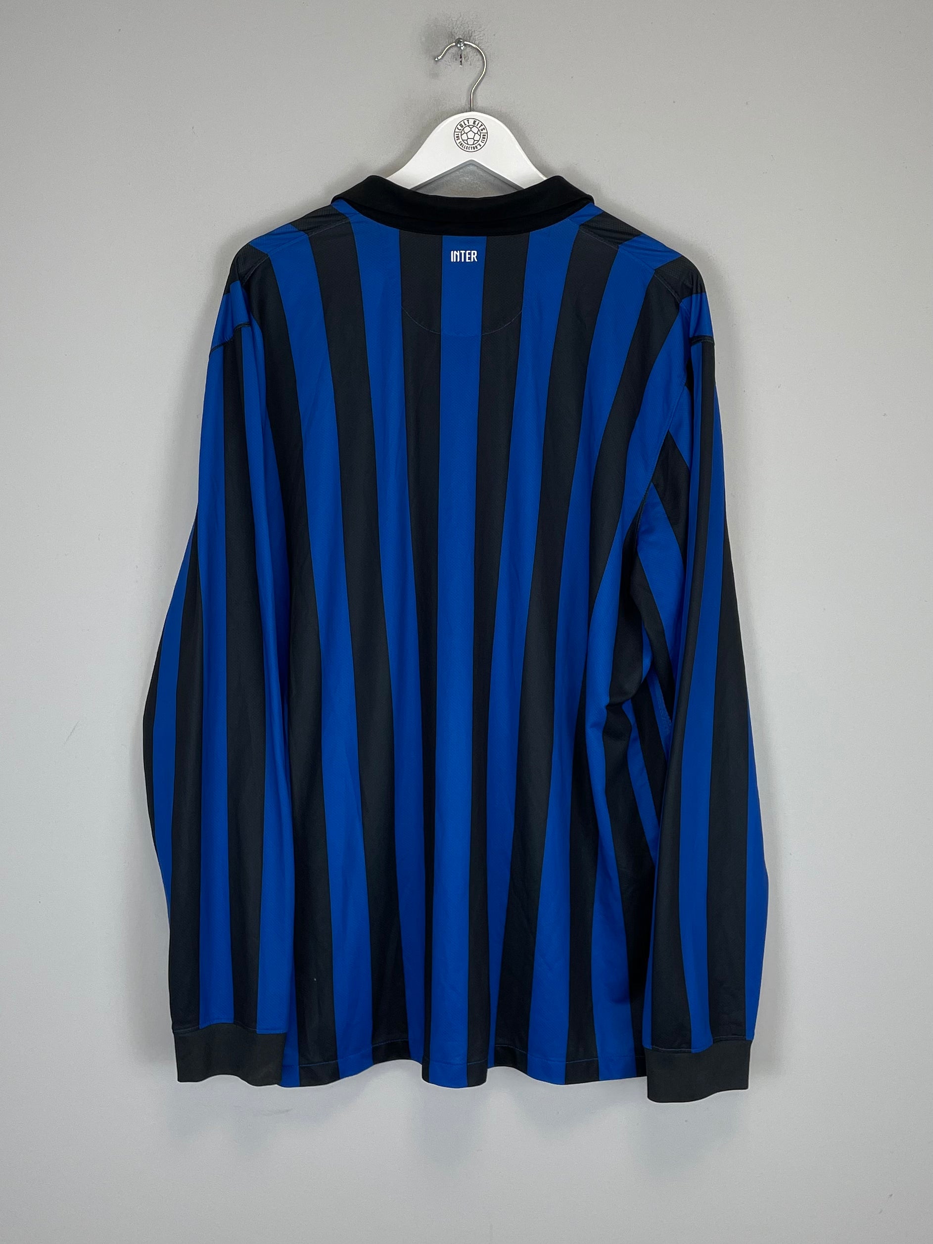 Shop 2011/12 INTER MILAN L/S HOME SHIRT (XXL) NIKE, classic football shirts, vintage football shirts & retro soccer jerseys at Cult Kits