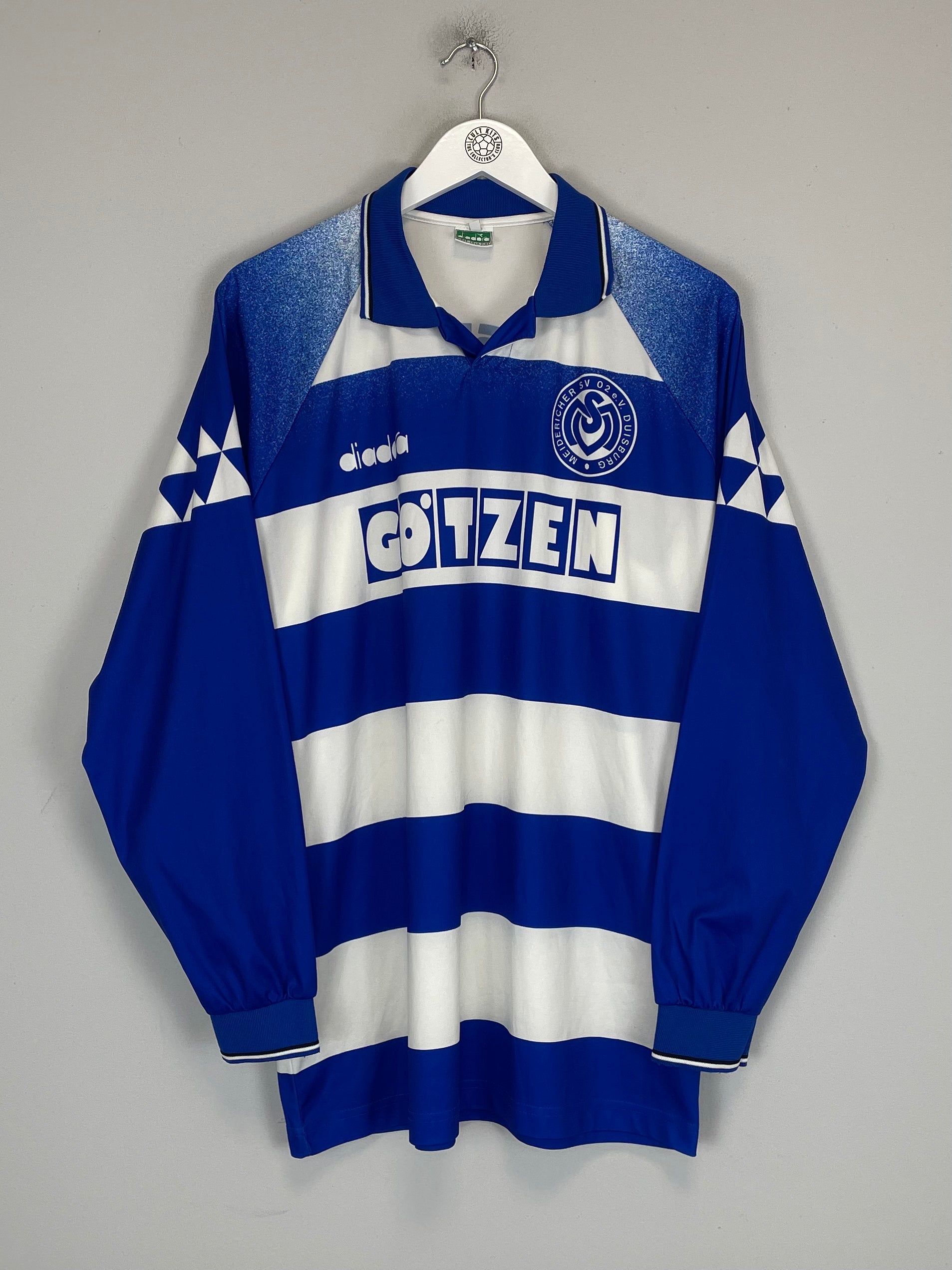 Shop 1993/96 MSV DUISBERG L/S HOME SHIRT (L) DIADORA, classic football shirts, vintage football shirts & retro soccer jerseys at Cult Kits